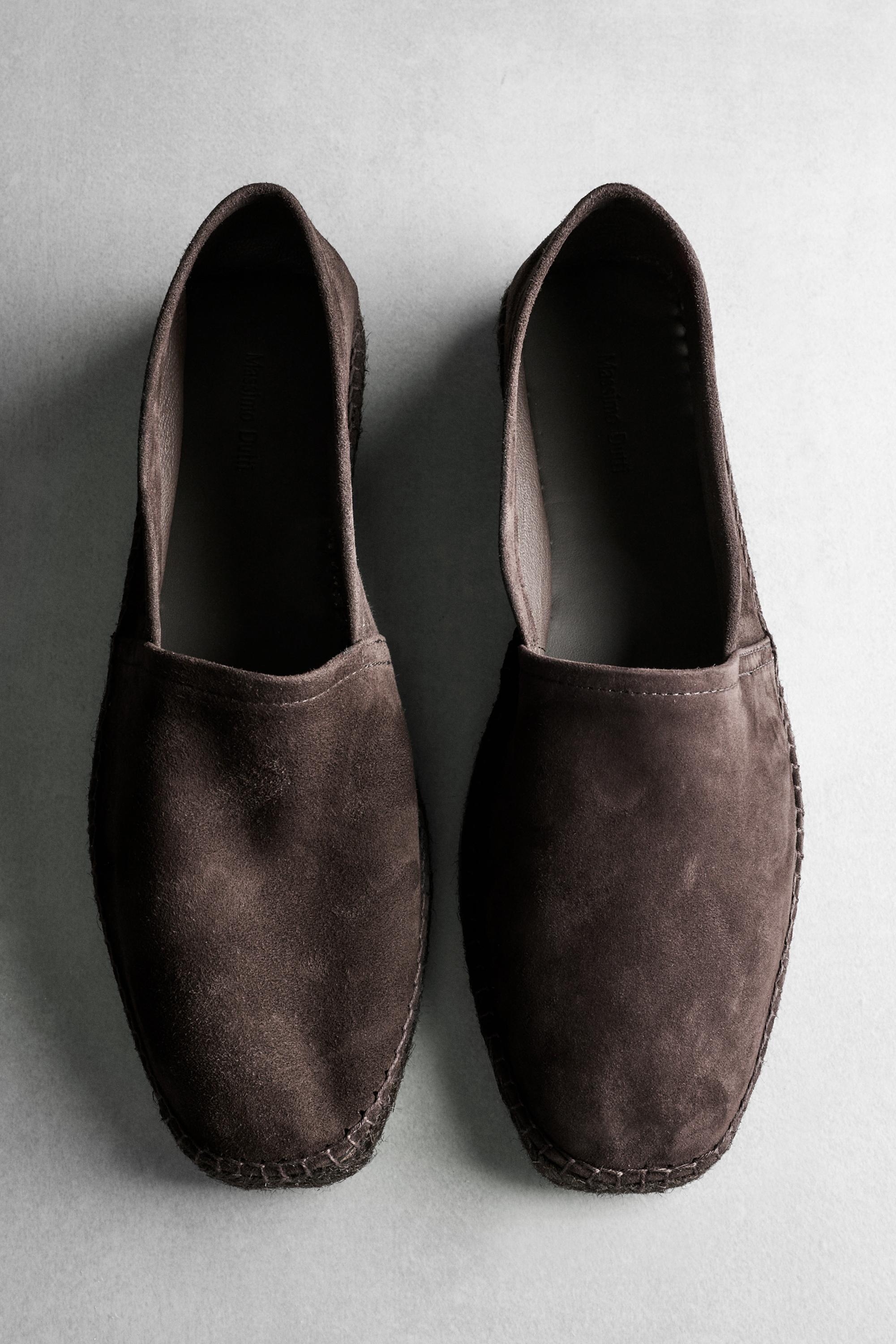 Leather espadrilles — BROWN