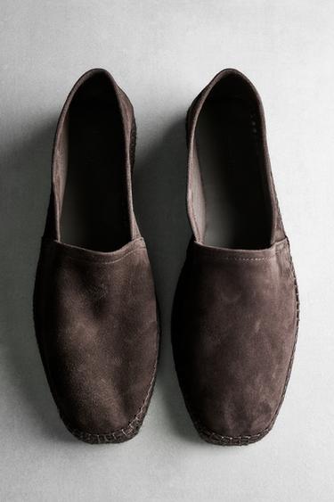 Leather espadrilles — BROWN 1