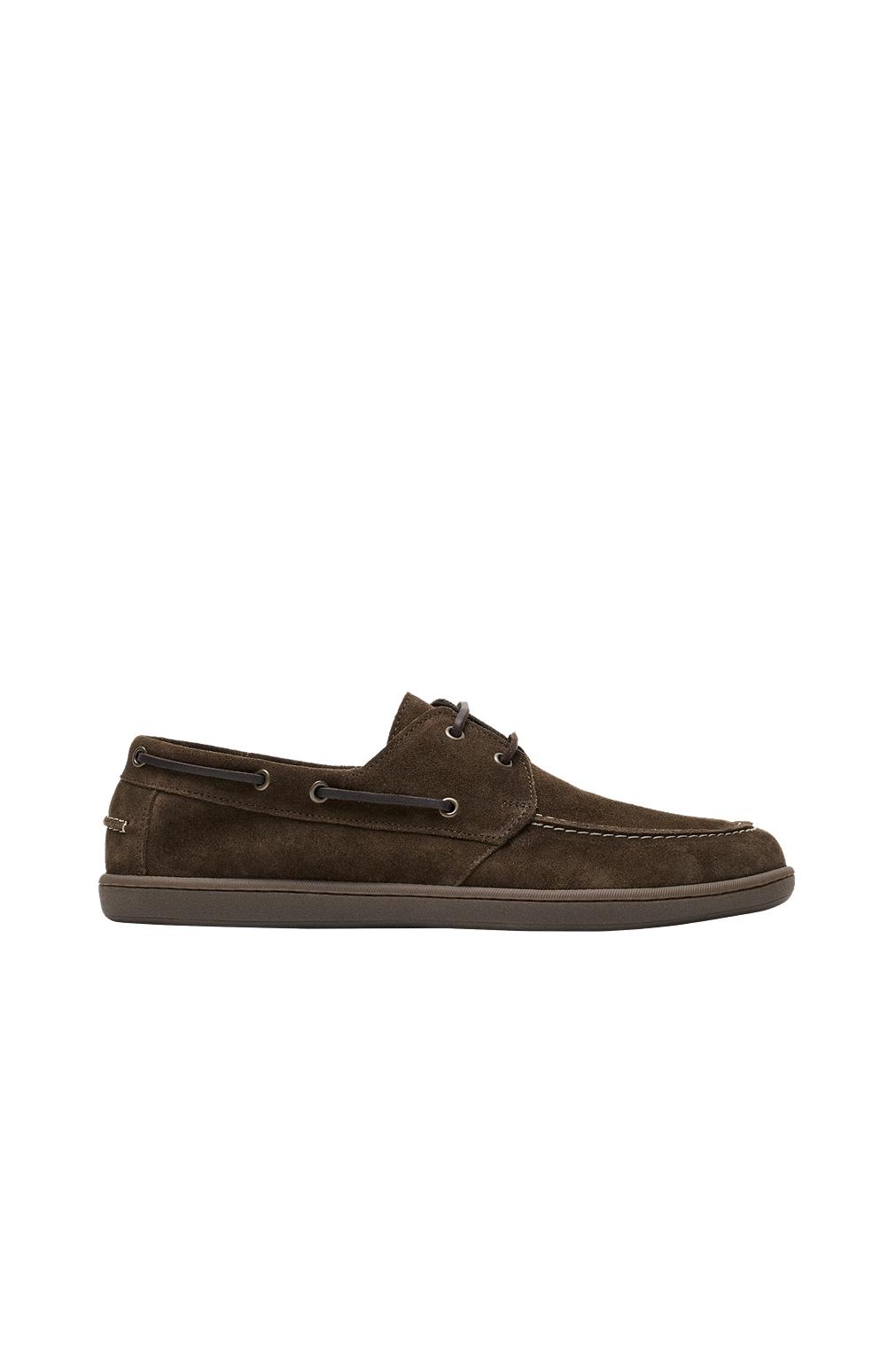 Soft leather boat shoe — BROWN