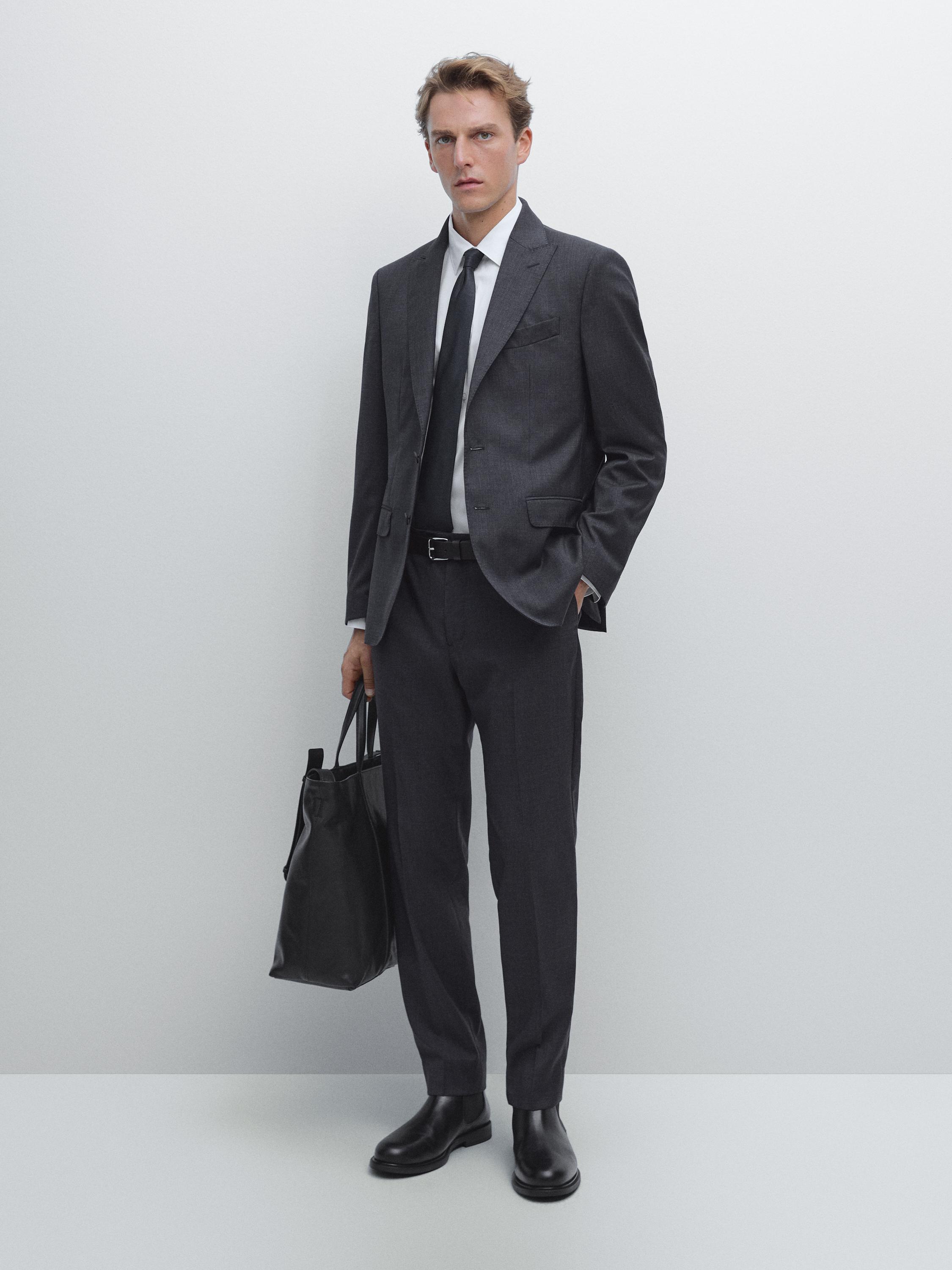100% wool suit trousers