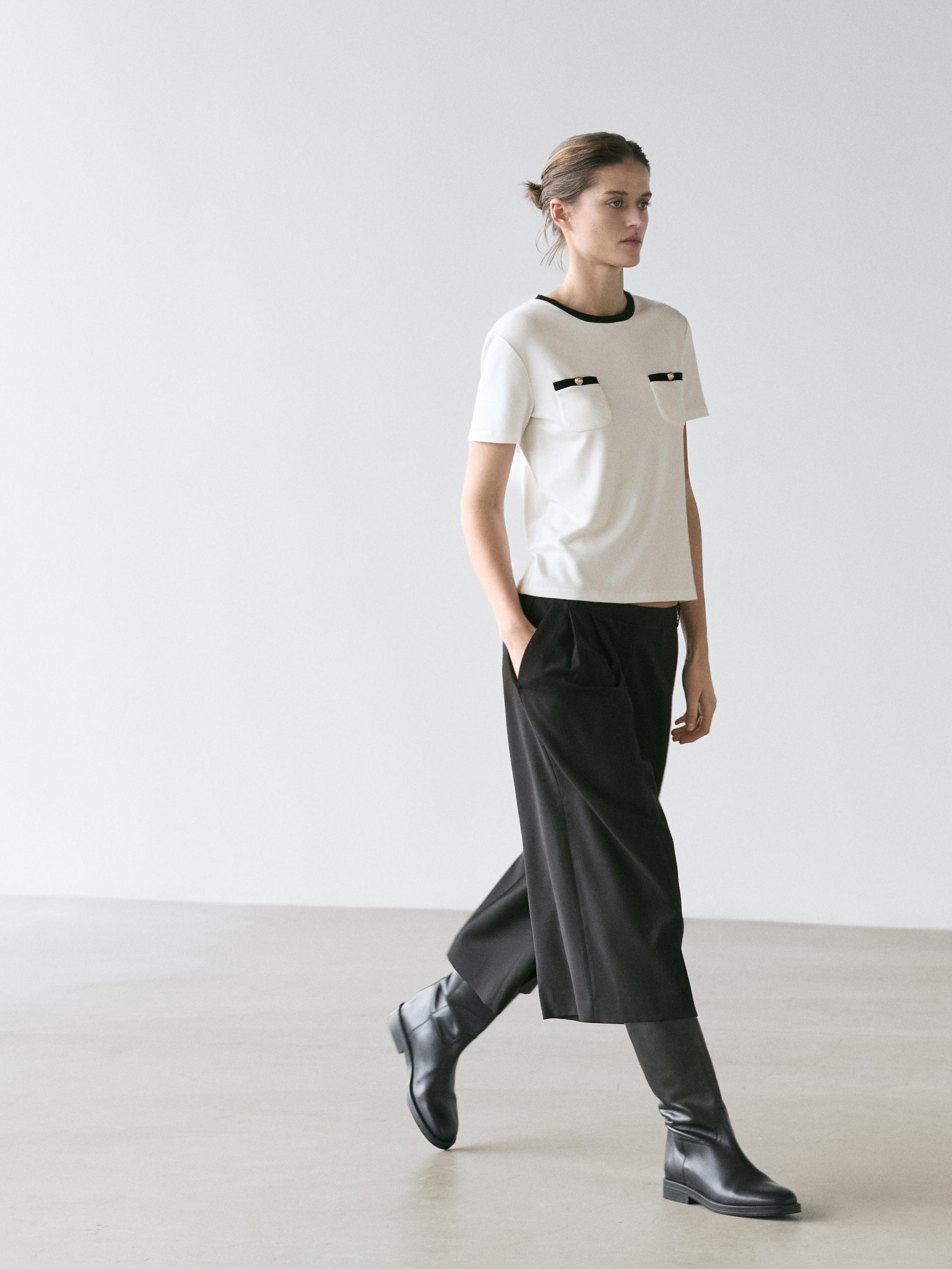 T-shirt manches courtes avec poches fantaisie