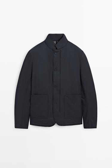 Stand-up collar down jacket — Sky blue 2
