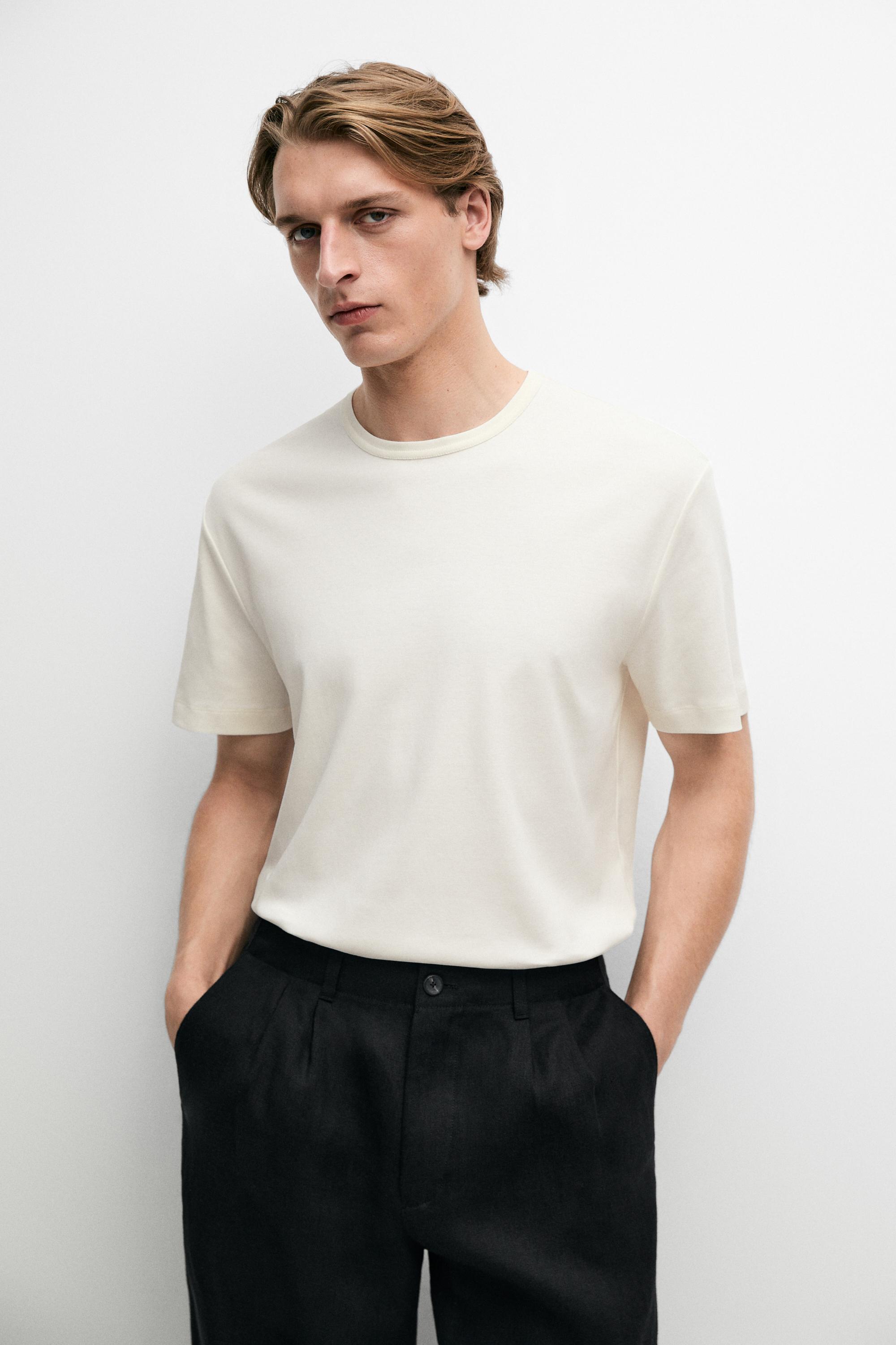 100% Cotton Short-Sleeve T-Shirt — Vanilla