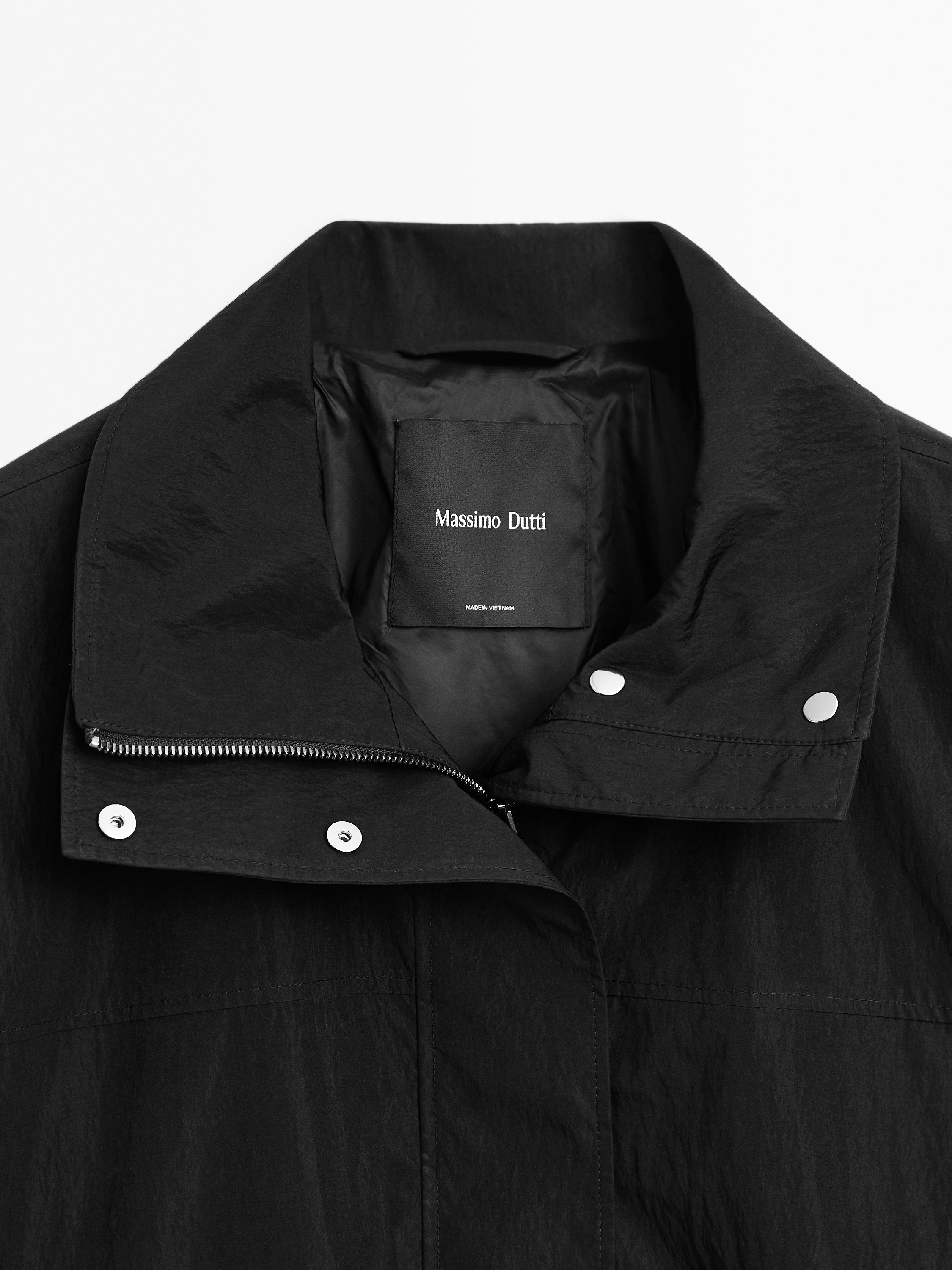 High neck technical puffer jacket
