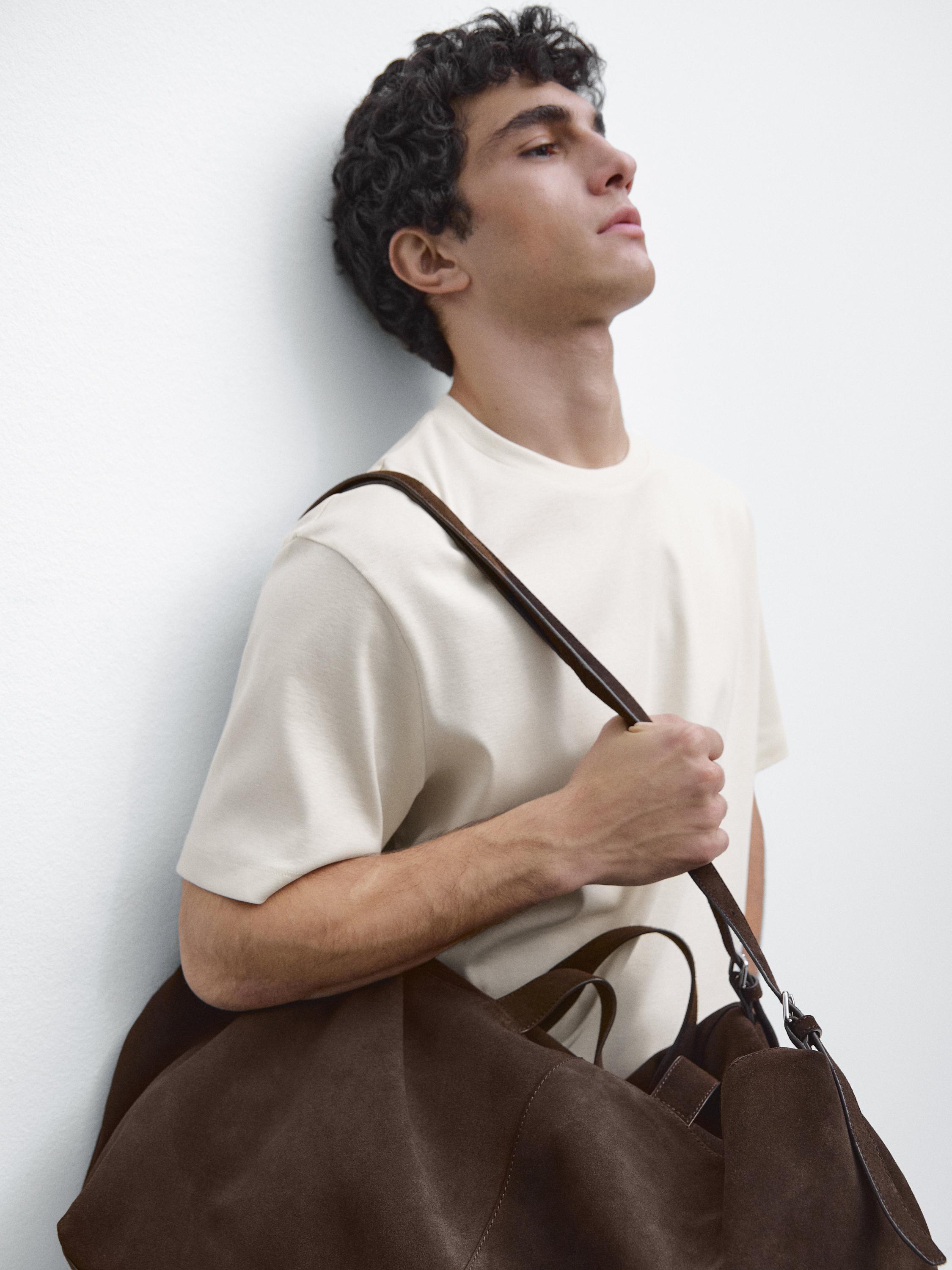 100% mercerised cotton T-shirt — CREAM