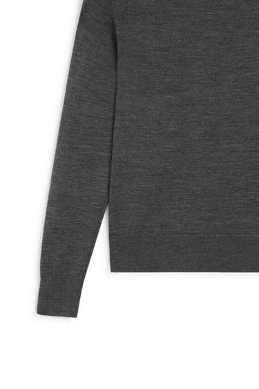 100% wool button-detail knit sweater - LIMITED EDITION — MEDIUM GREY 8
