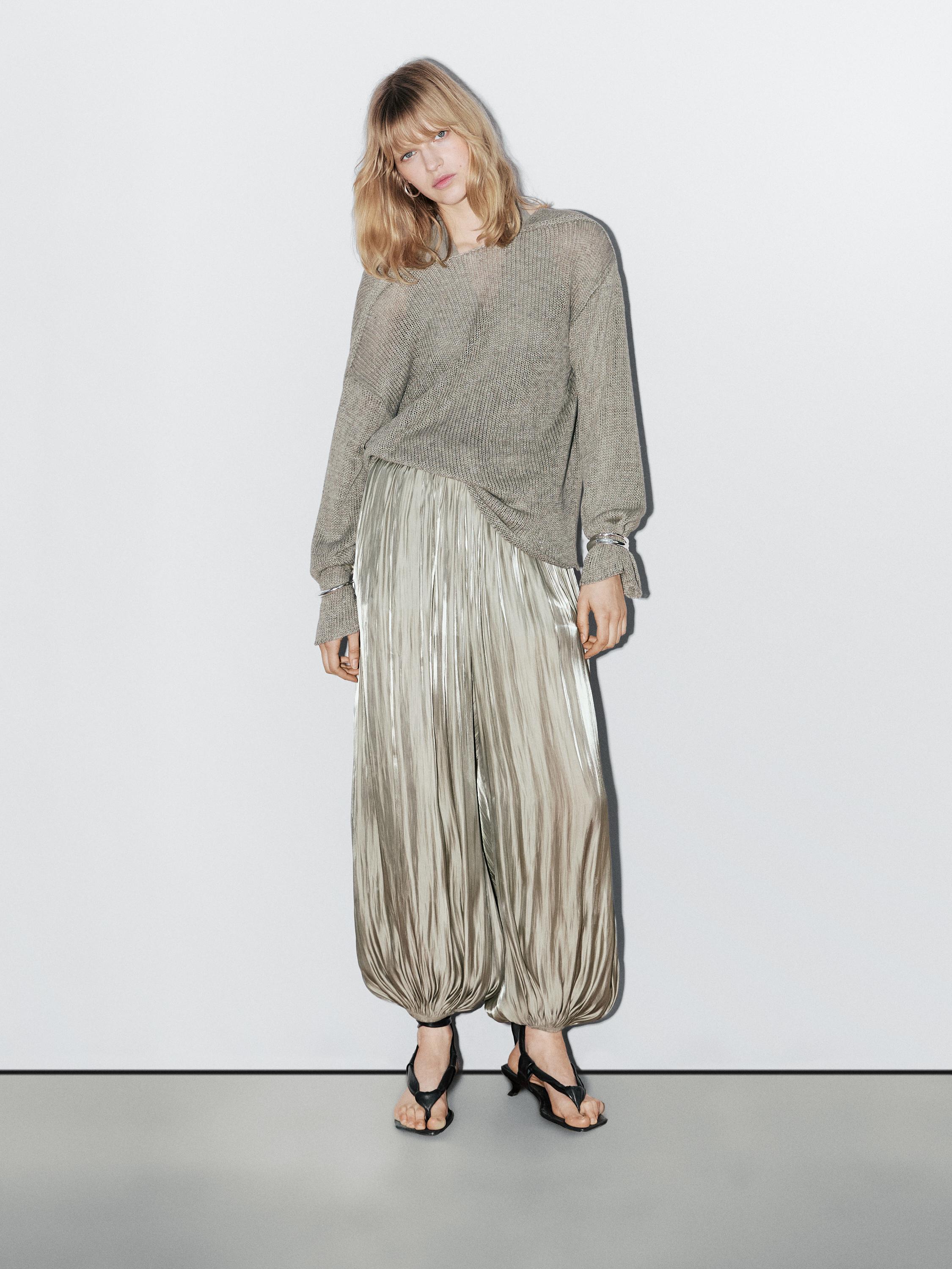 Pantalón bombacho brillante - STUDIO