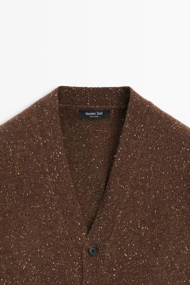 Marled knit cardigan with wool — OCHRE 9