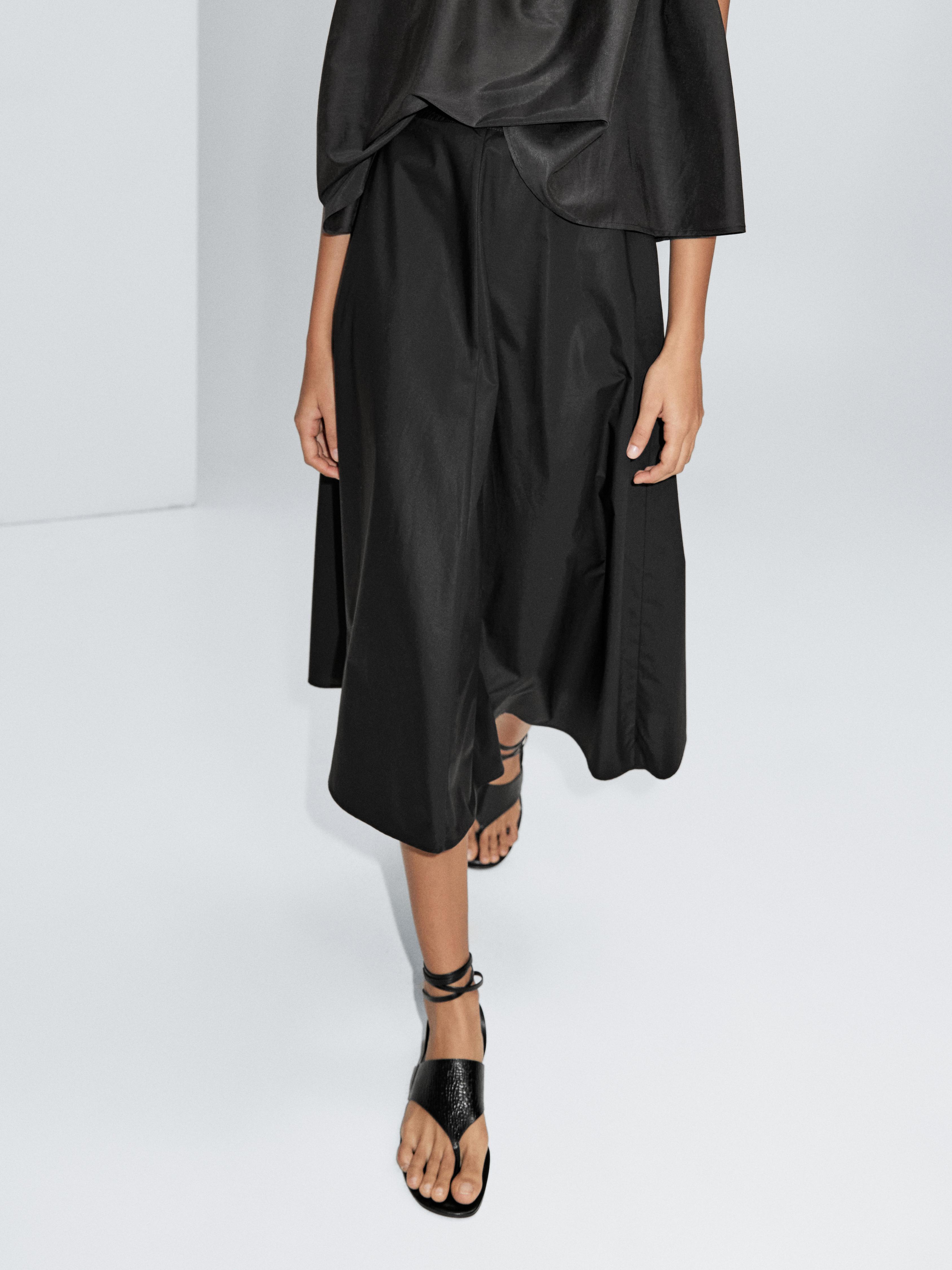 Midi skirt with waistband detail