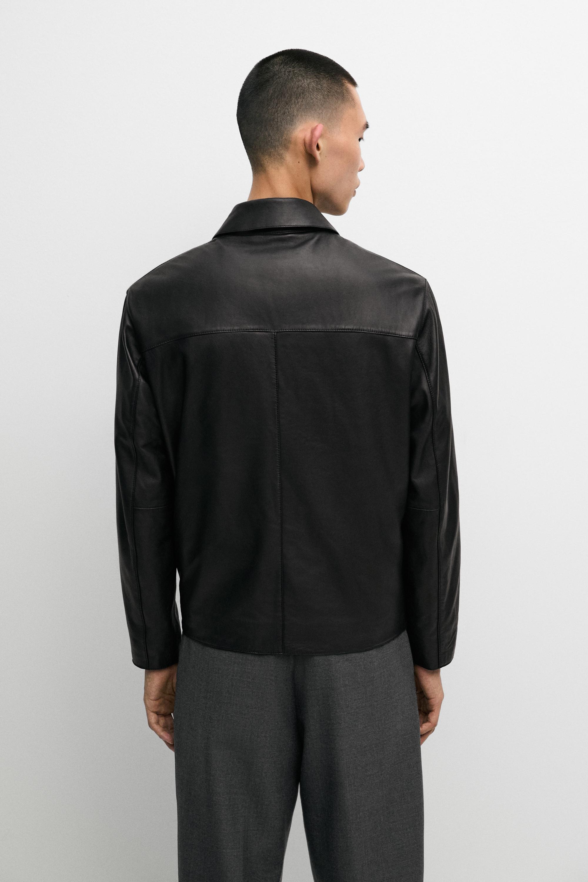 Men's Leather Jackets - Massimo Dutti - CA
