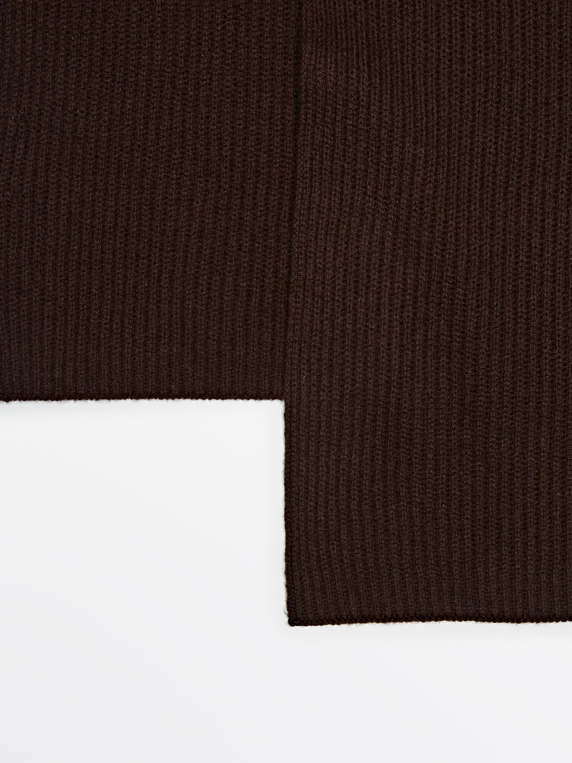 100% cashmere ribbed scarf