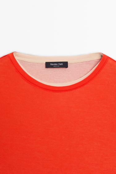 Double-layer short sleeve T-shirt — RED 9