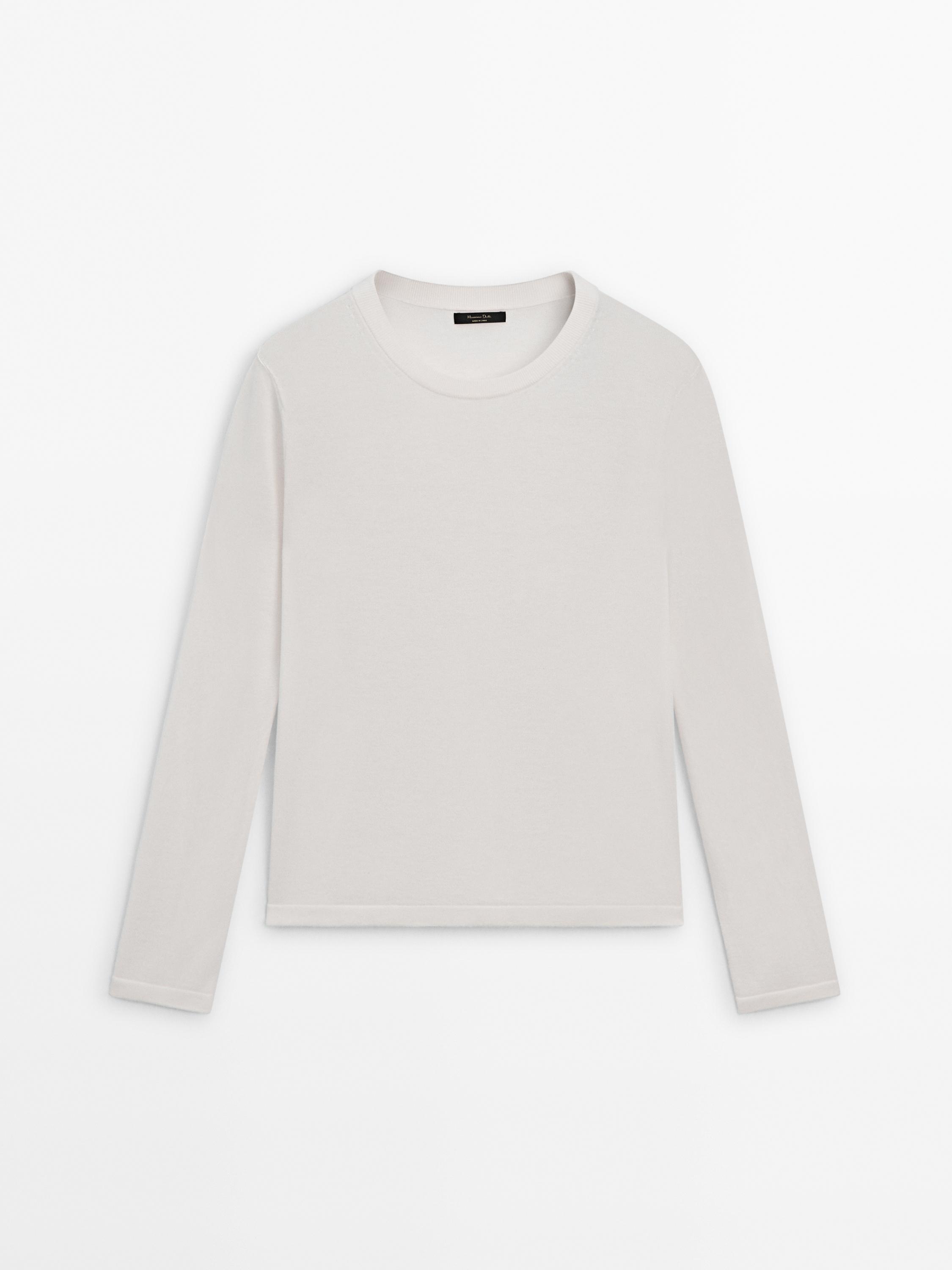 Felt texture knit jumper