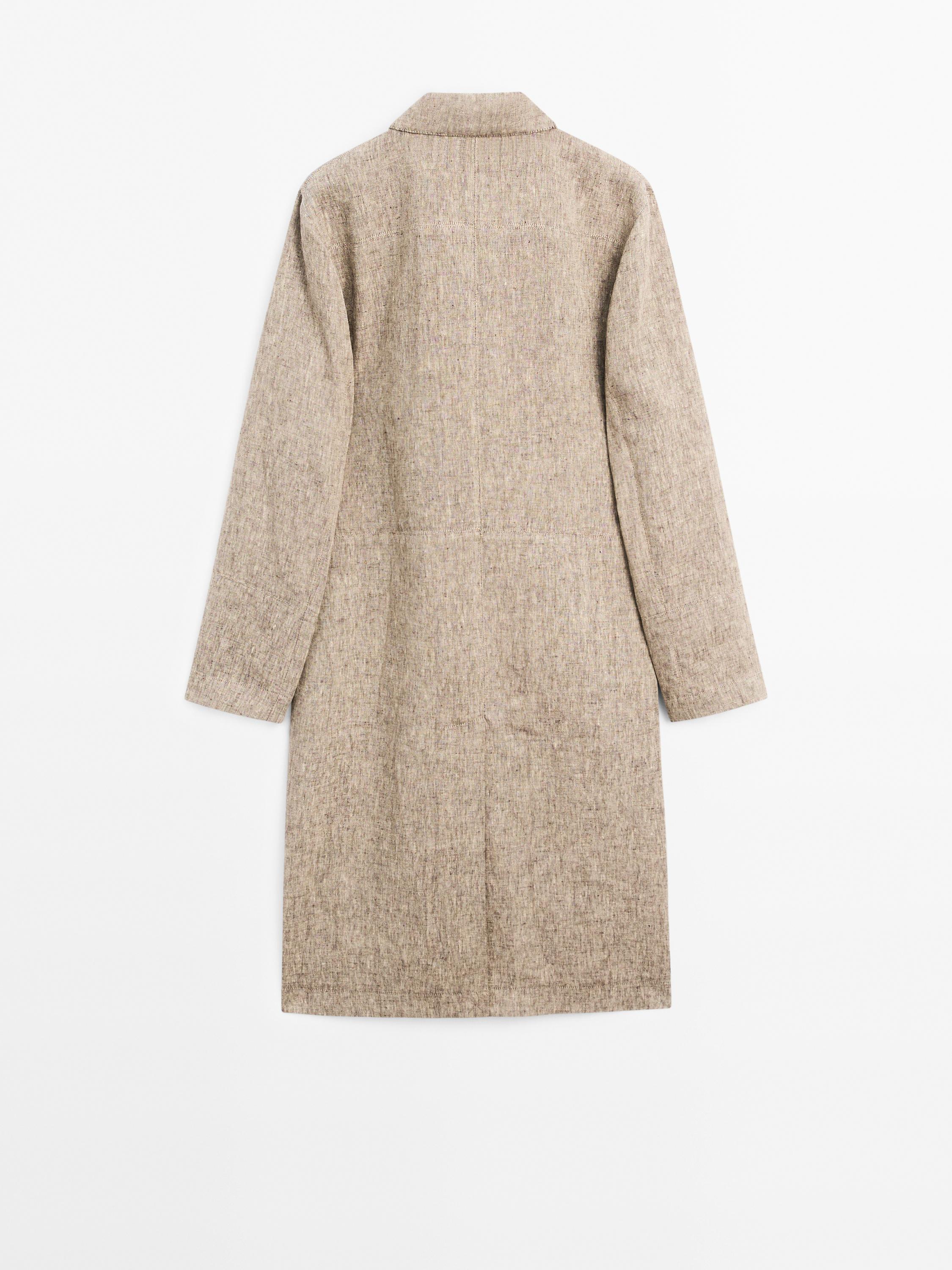 Lightweight 100% linen coat
