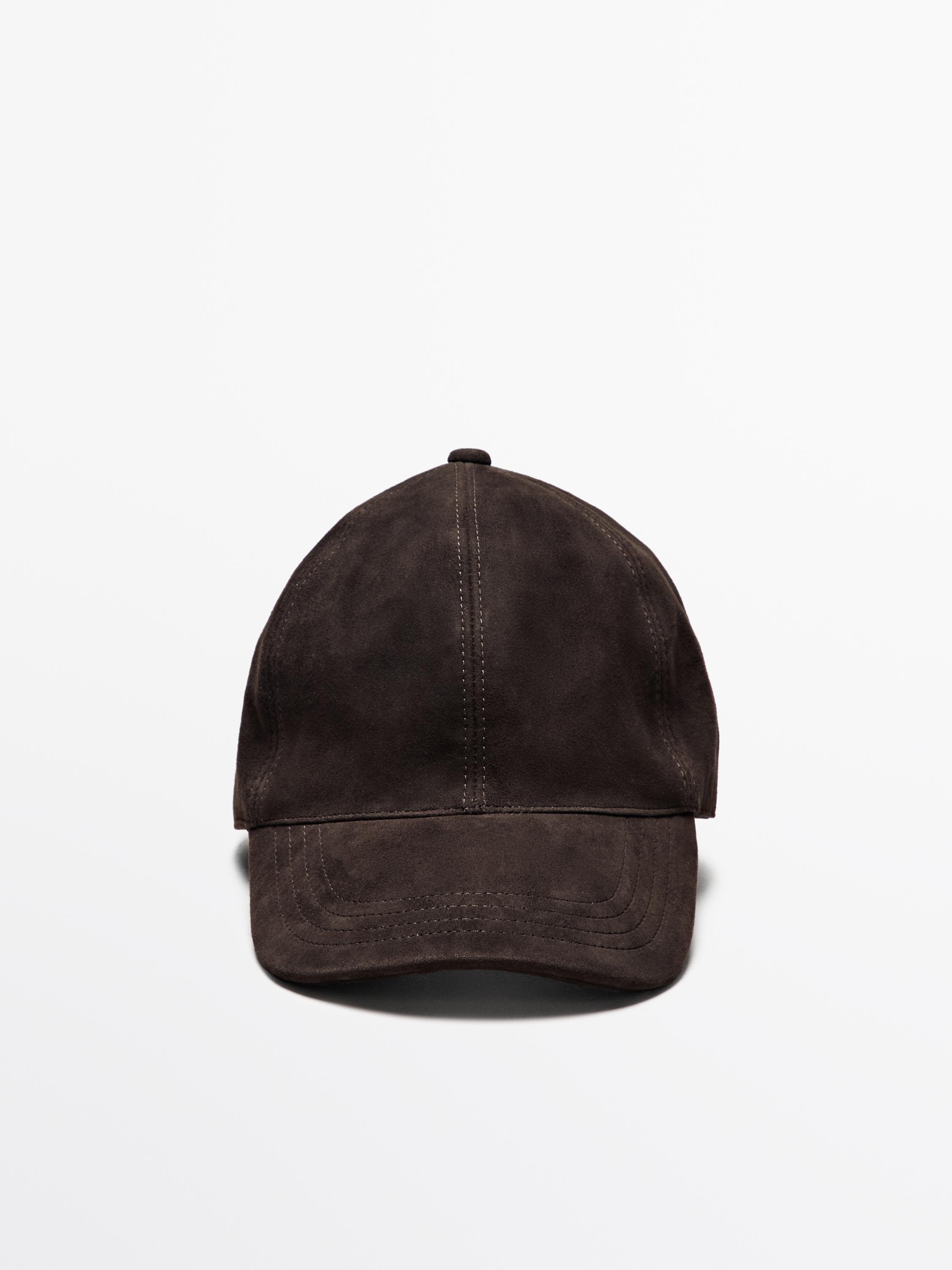 Suede leather cap