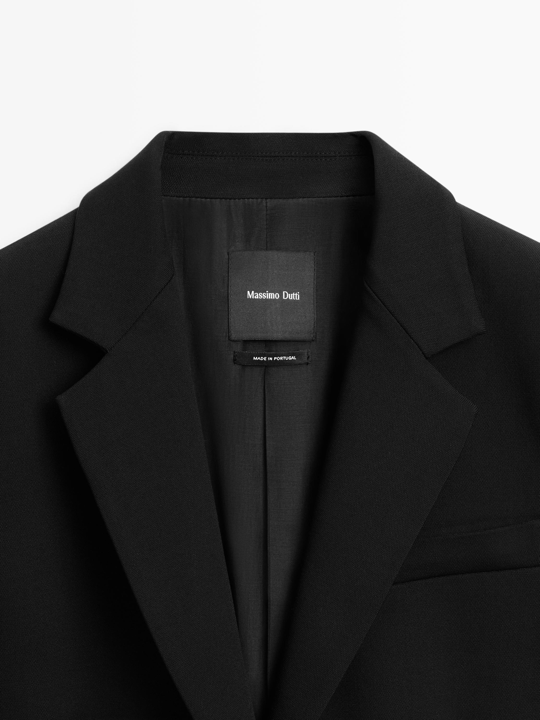 Two-button crepe blazer