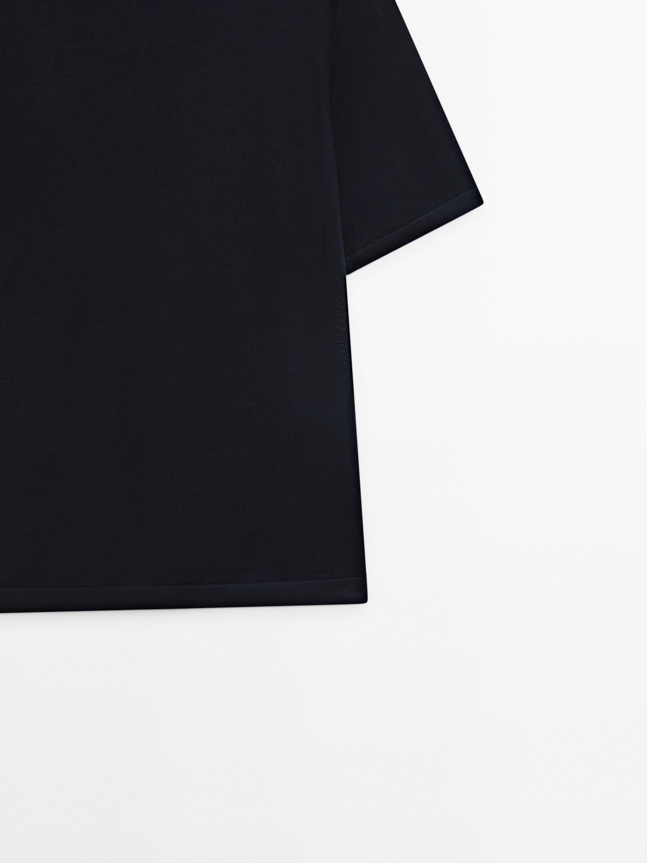 Wool blend knit T-shirt