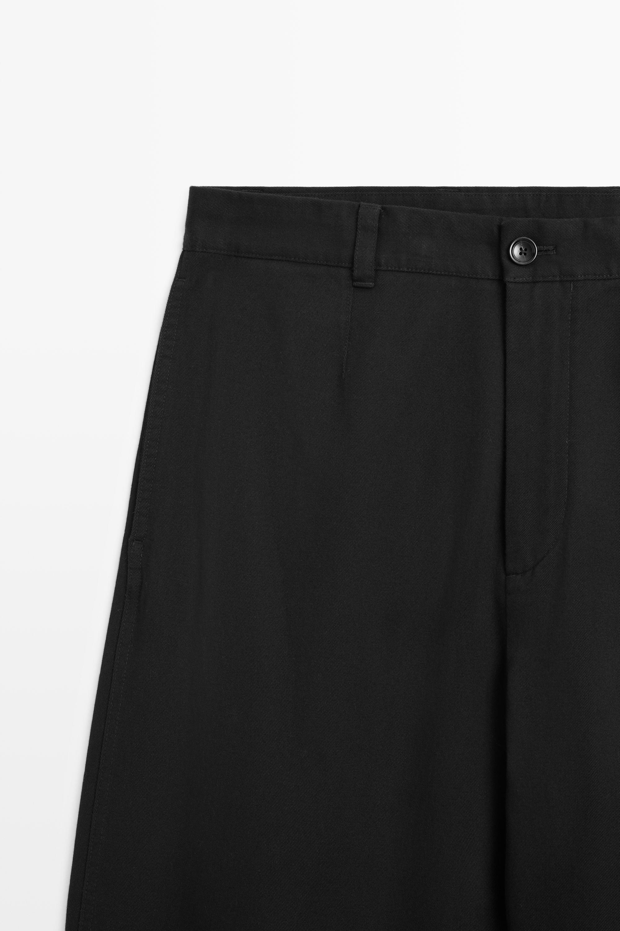 Barrel fit pants — BLACK