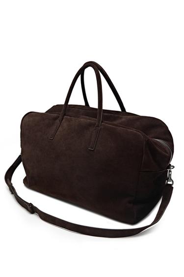 Suede leather travel bag - LIMITED EDITION — BROWN 8