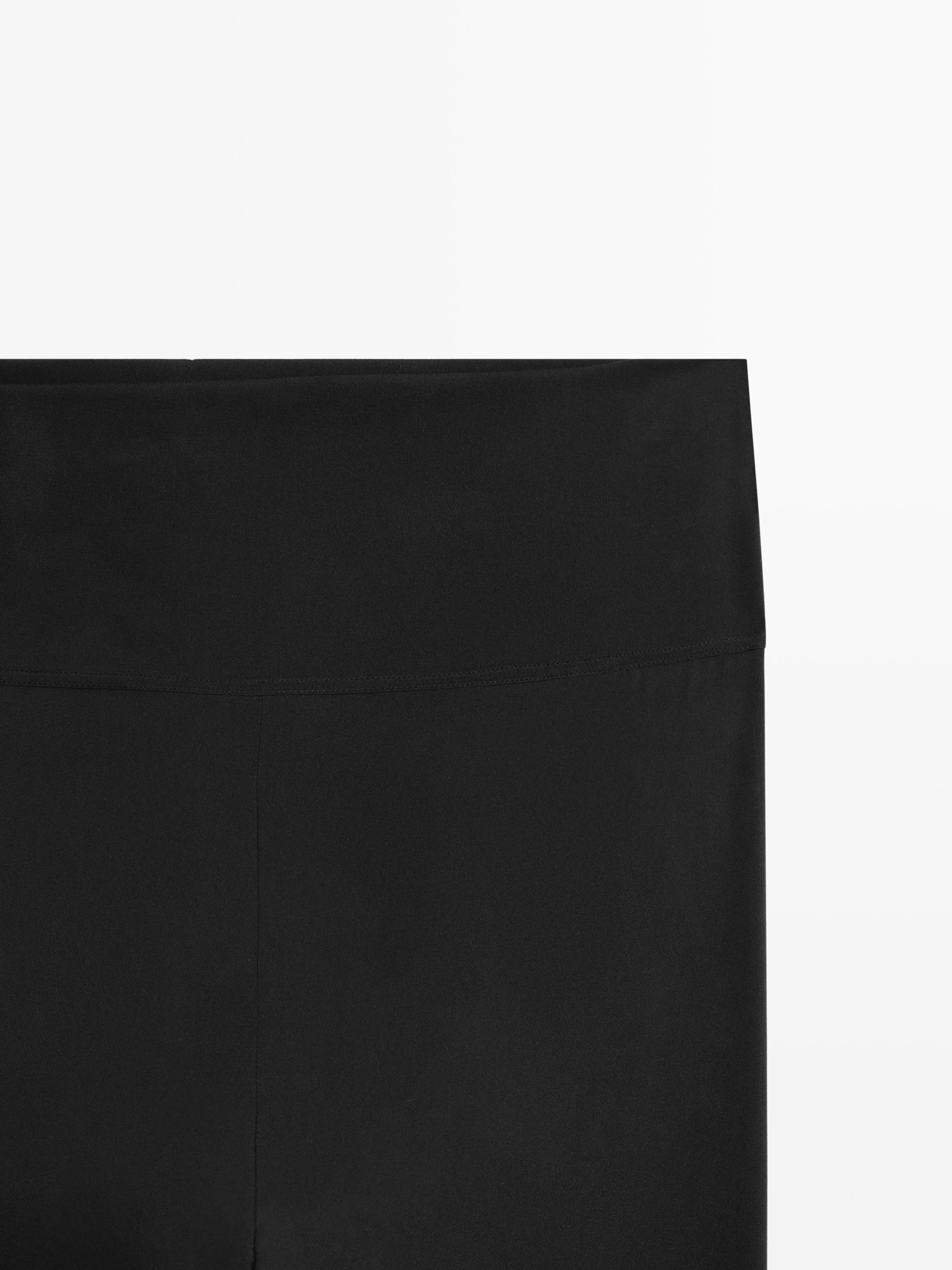 Silk blend leggings — BLACK