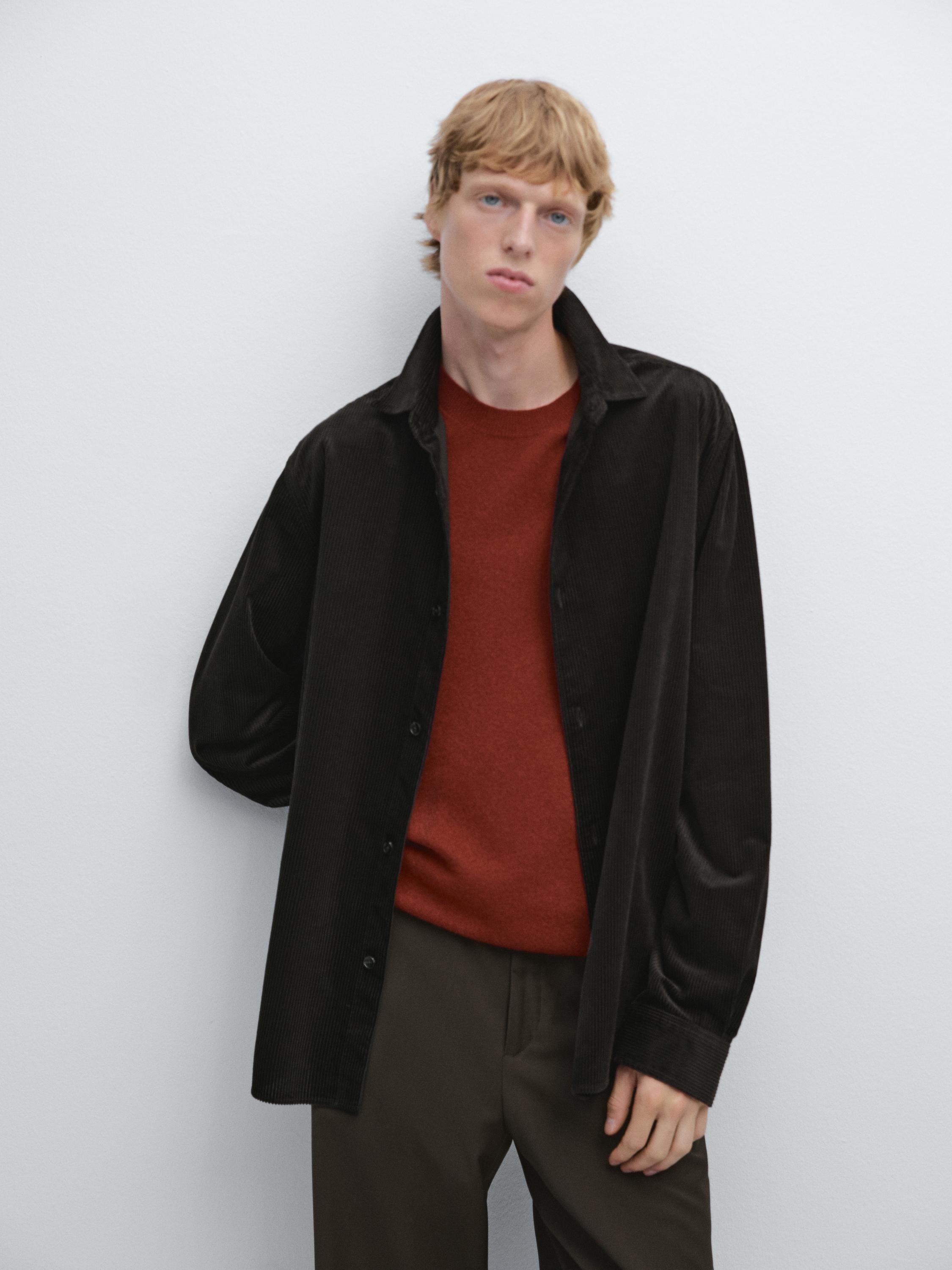 Regular fit corduroy overshirt