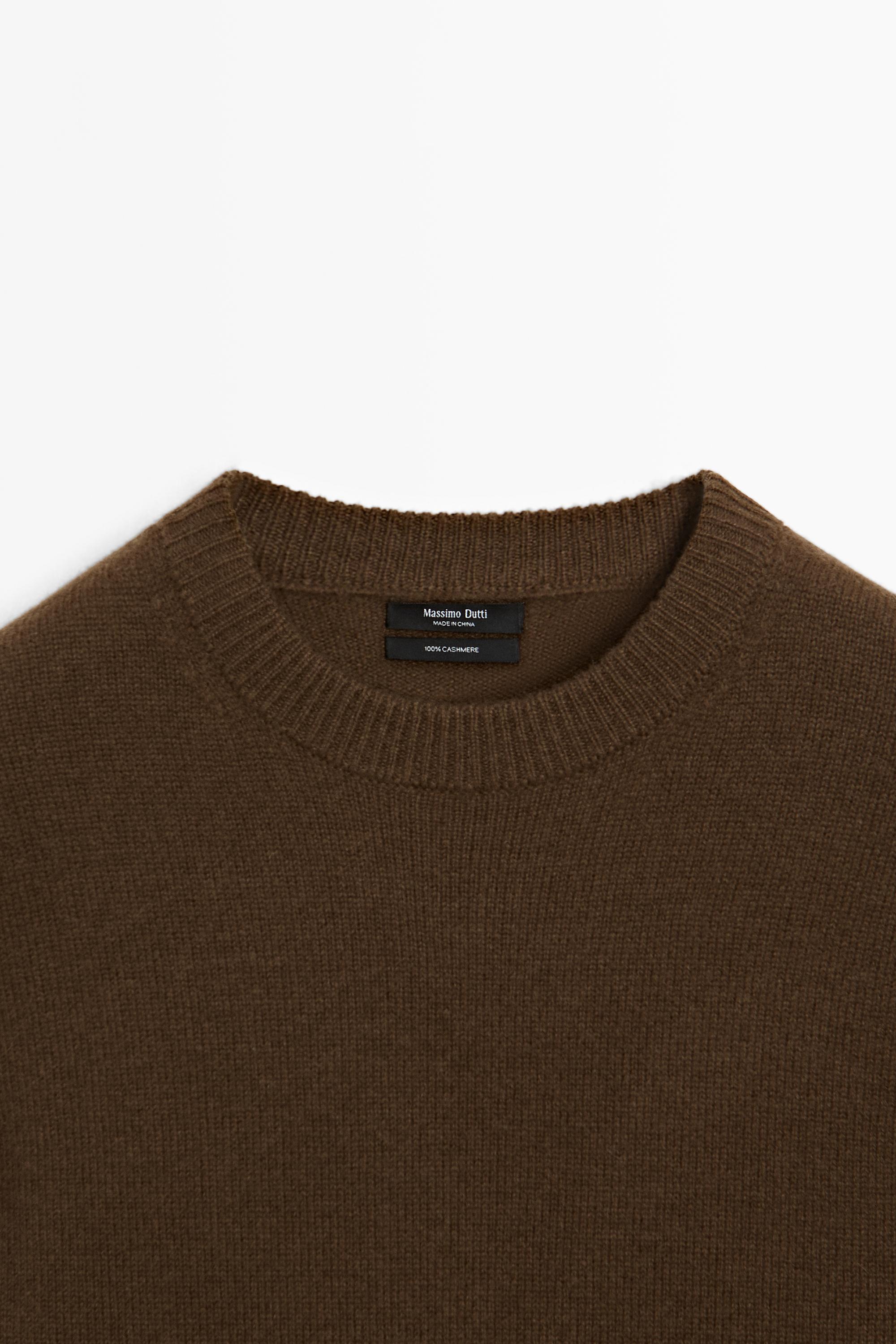 100% cashmere oversize knit sweater — TOFFEE