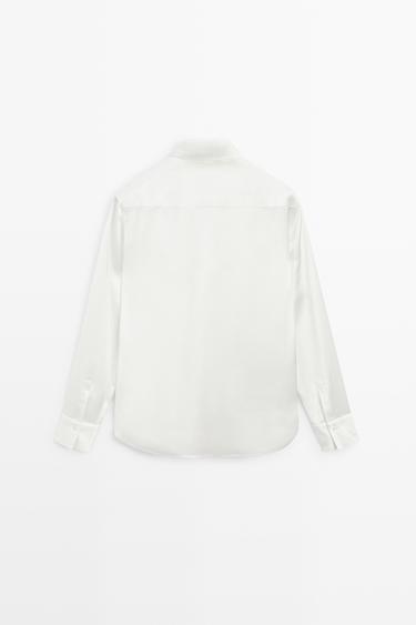 Flowing satin shirt — WHITE 6