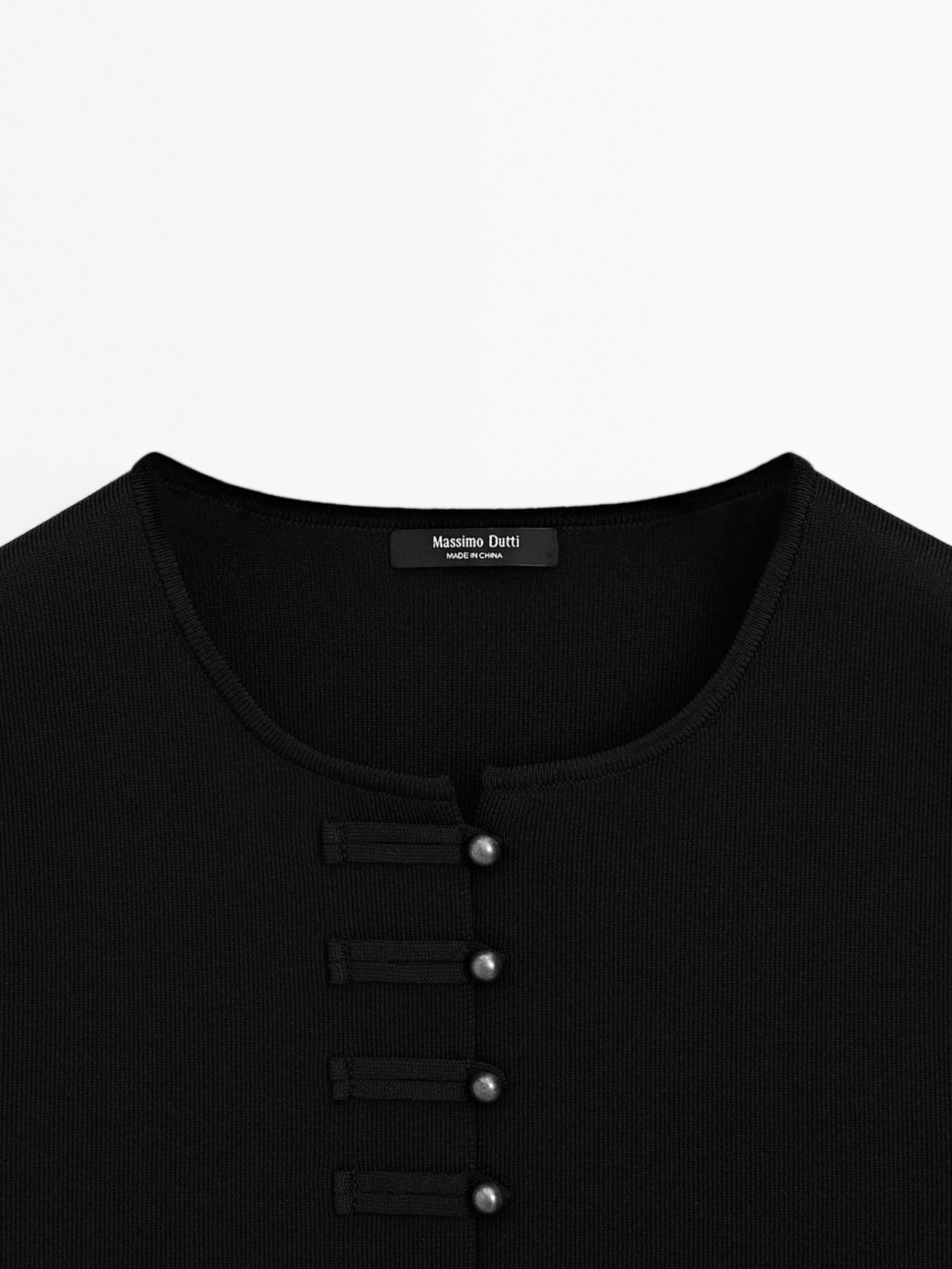 Knit waistcoat with button details