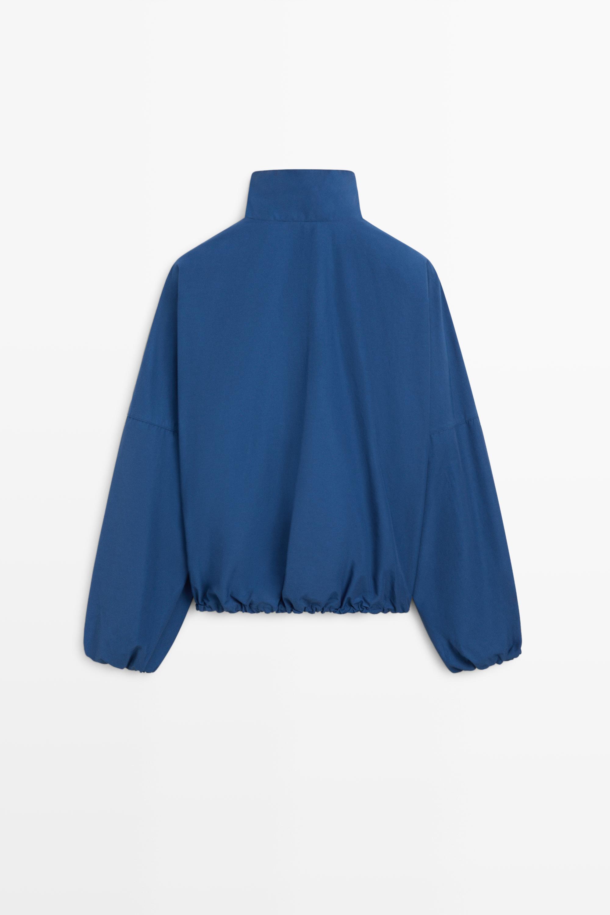Technical puff bomber jacket — BLUE