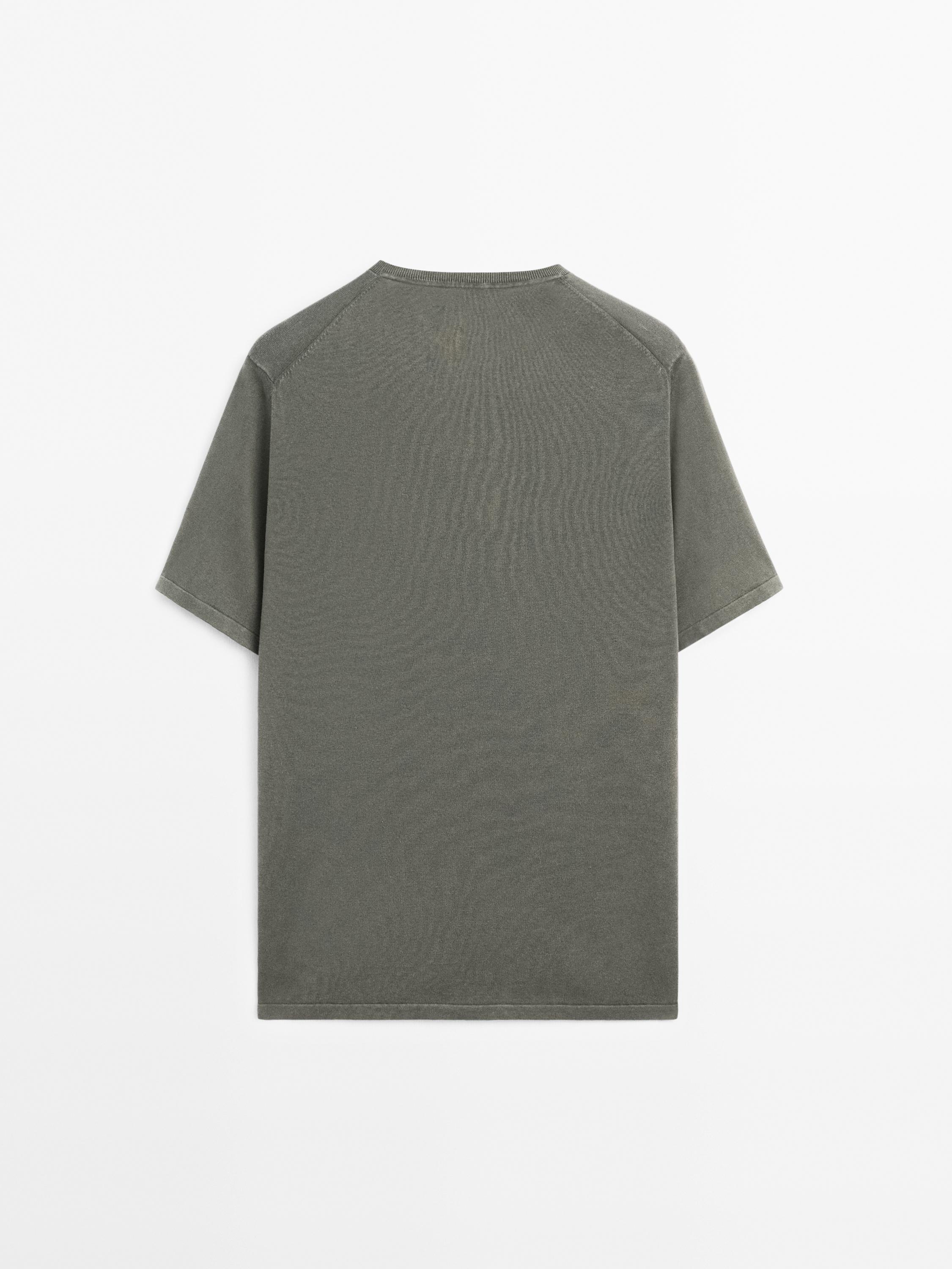 Cotton blend knit T-shirt