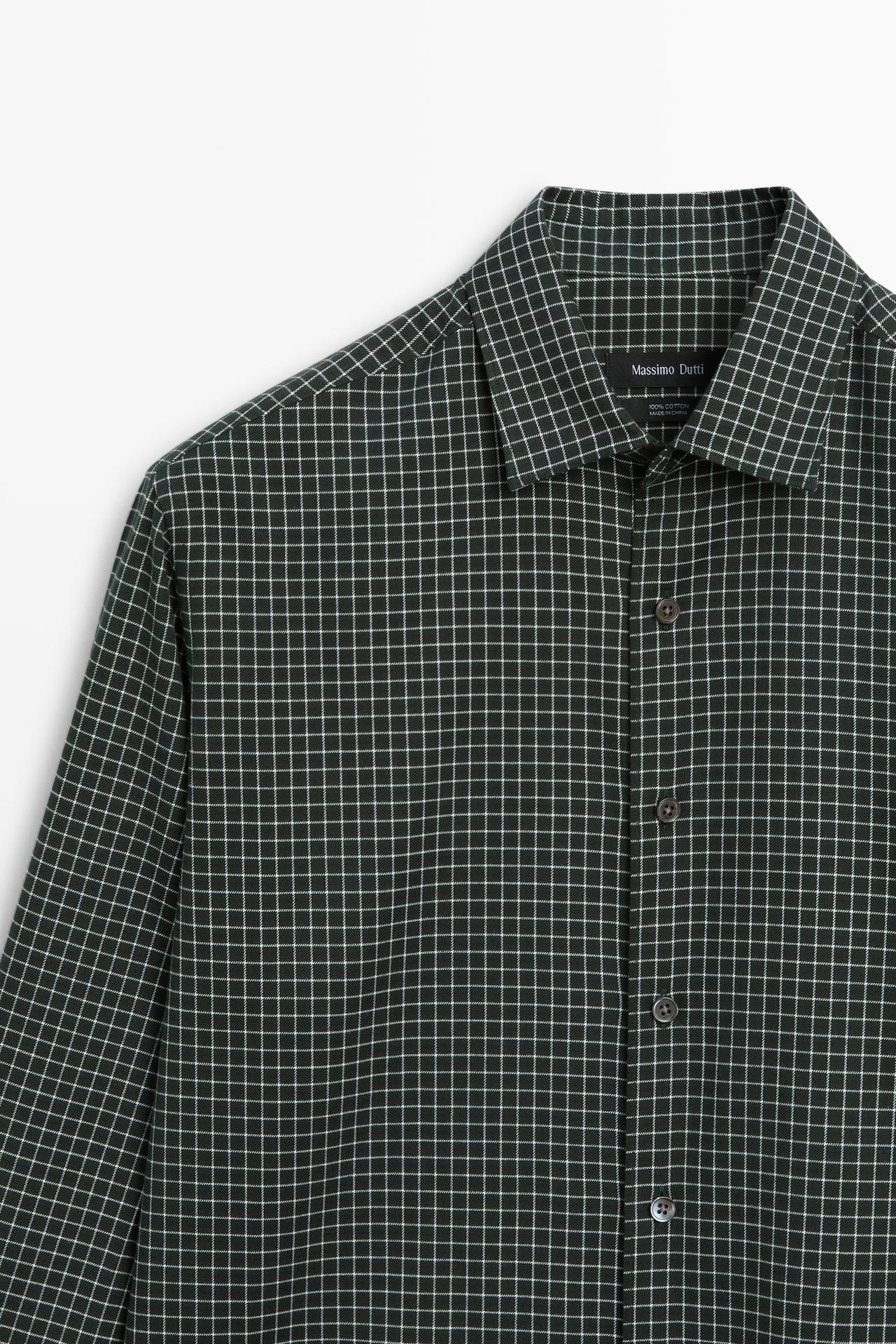 100% cotton regular fit shirt — GREEN