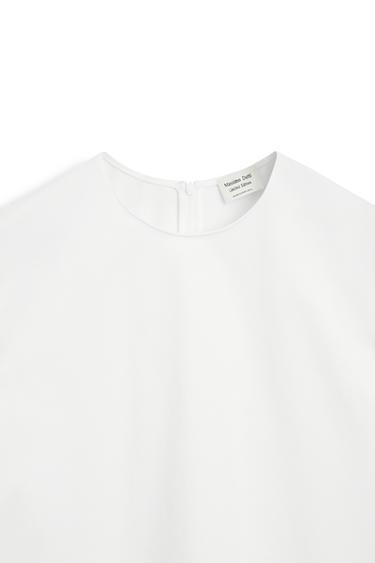 Cotton blend poplin top - LIMITED EDITION — WHITE 9