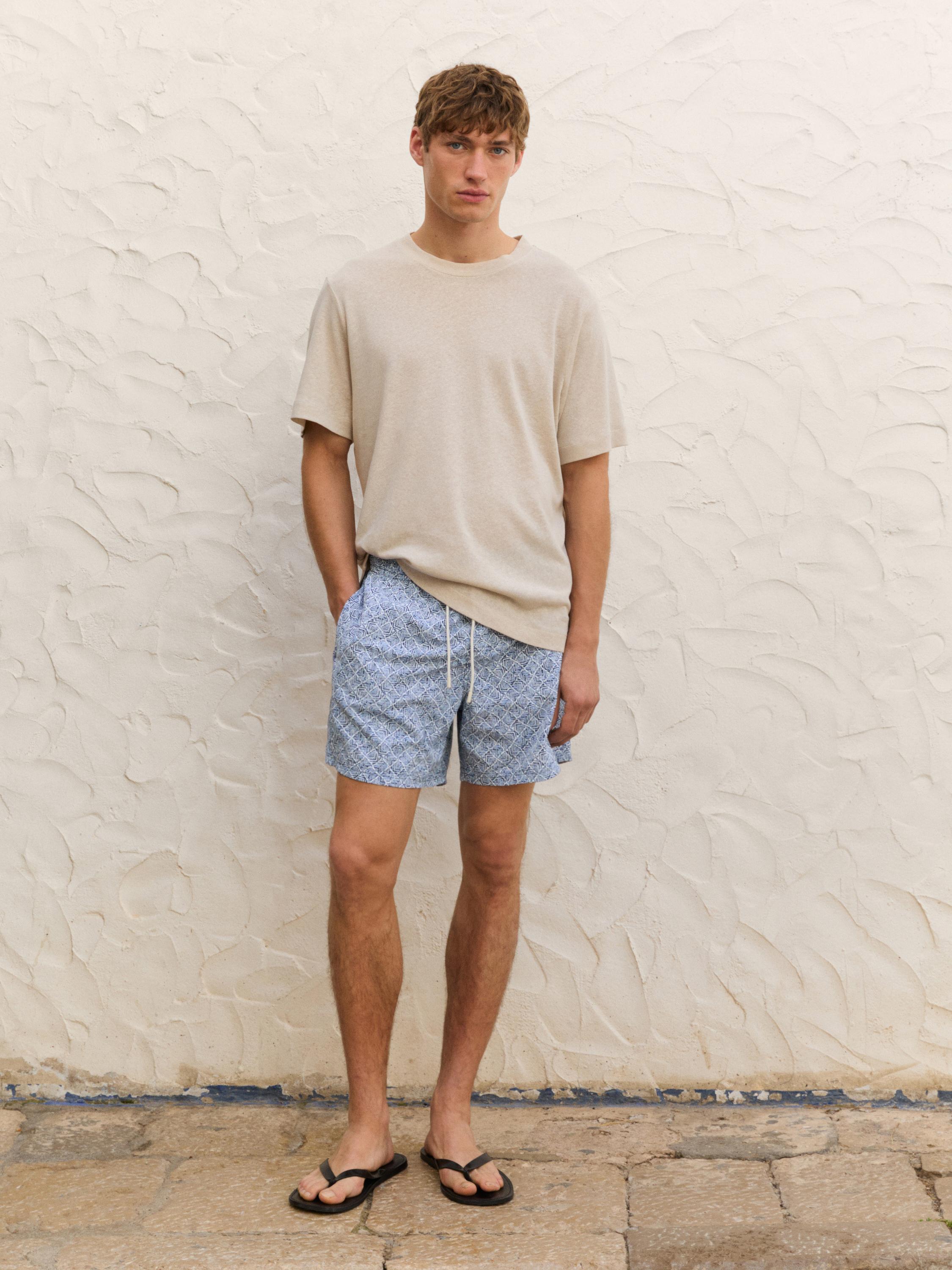 Printed swimming trunks