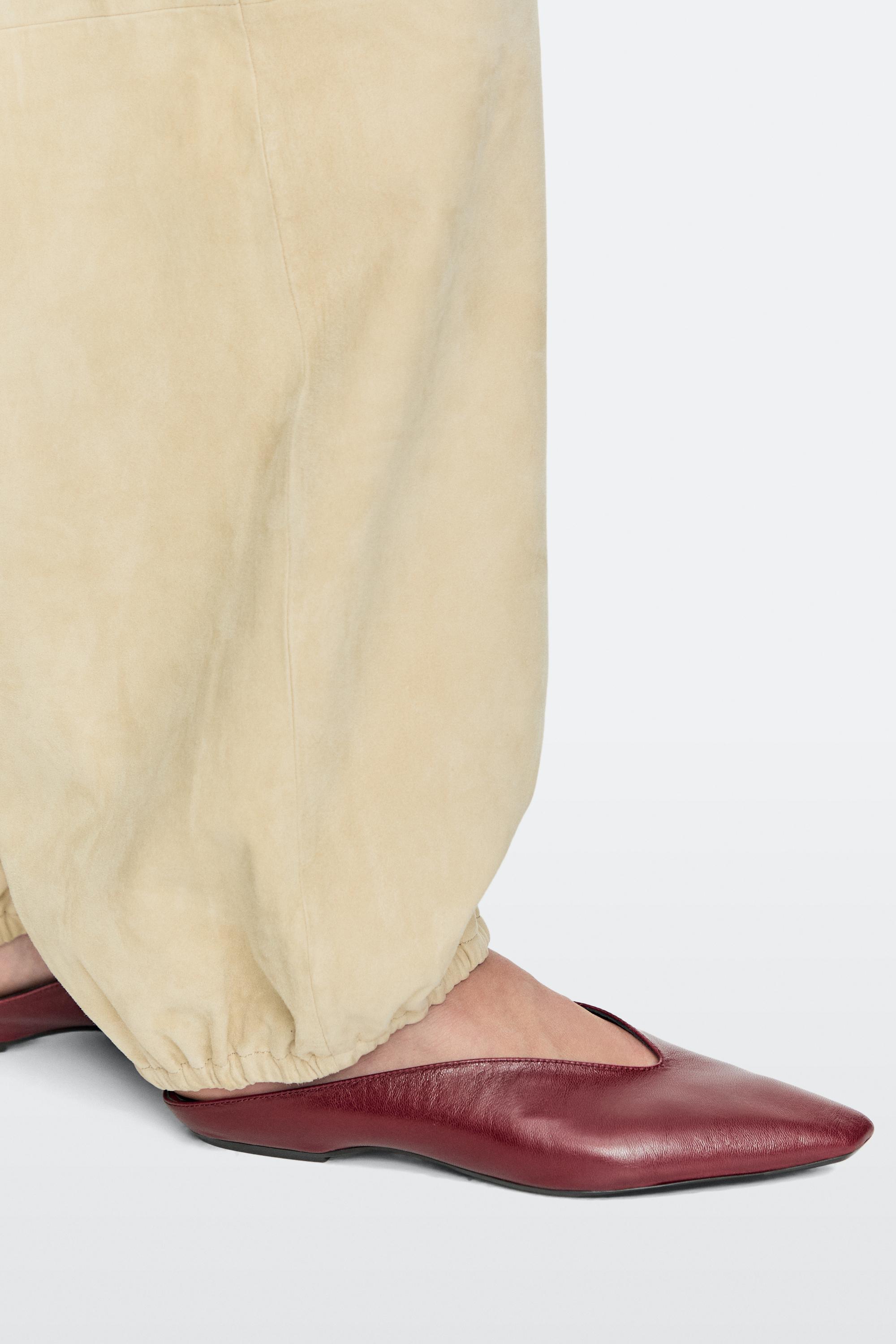 Soft leather mules — BURGUNDY