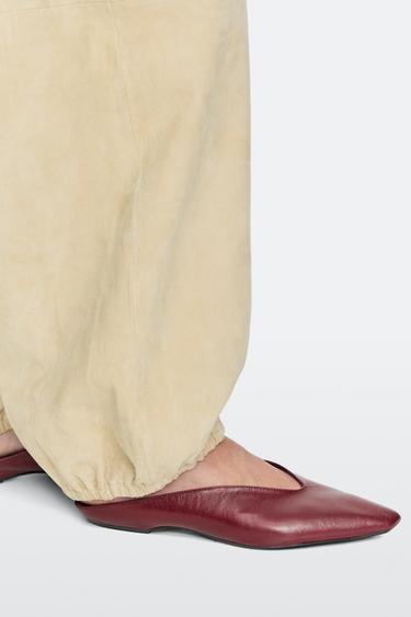 Soft leather mules — BURGUNDY 4