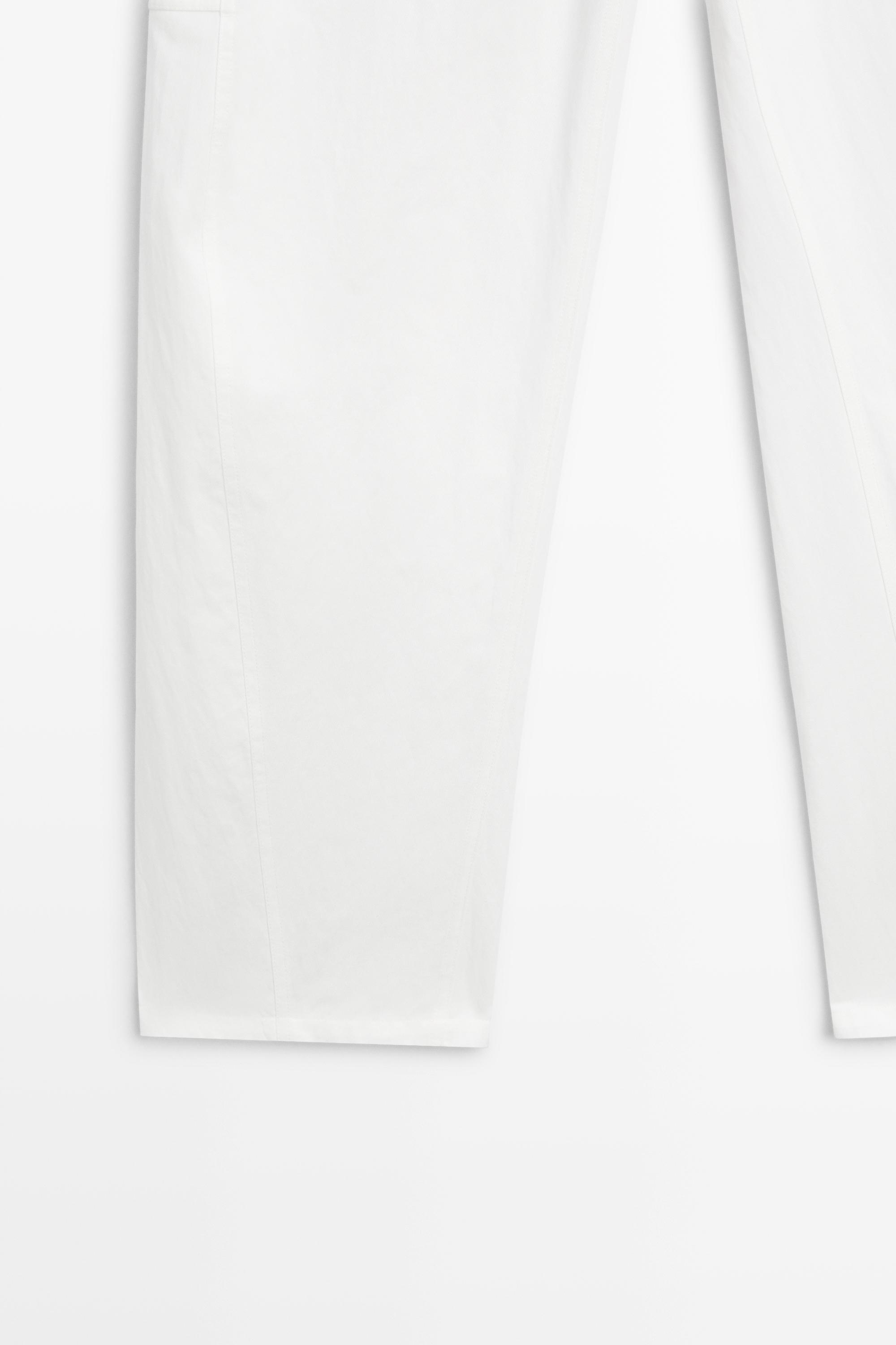 Cotton cargo pants — WHITE