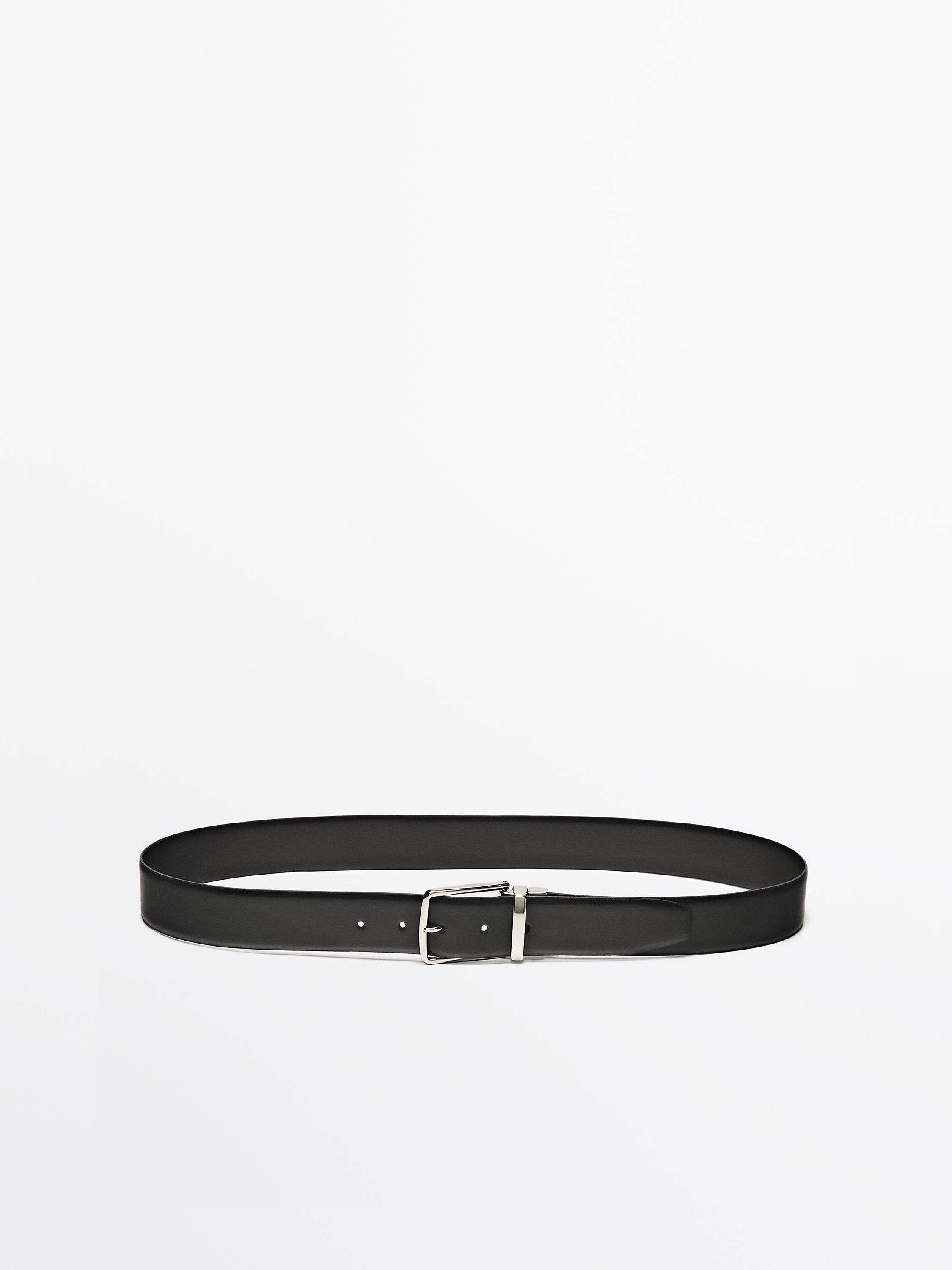Reversible nappa leather belt