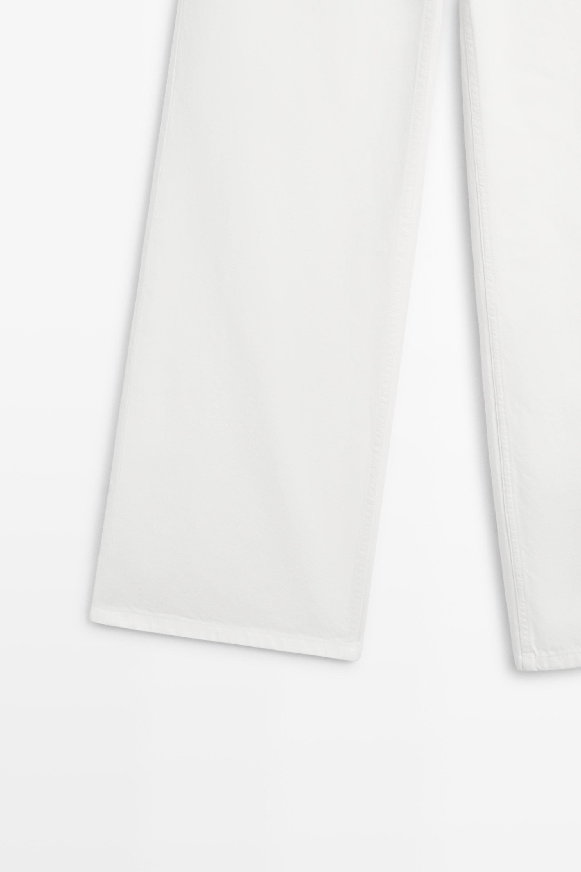 High-waist wide-leg jeans — Off white
