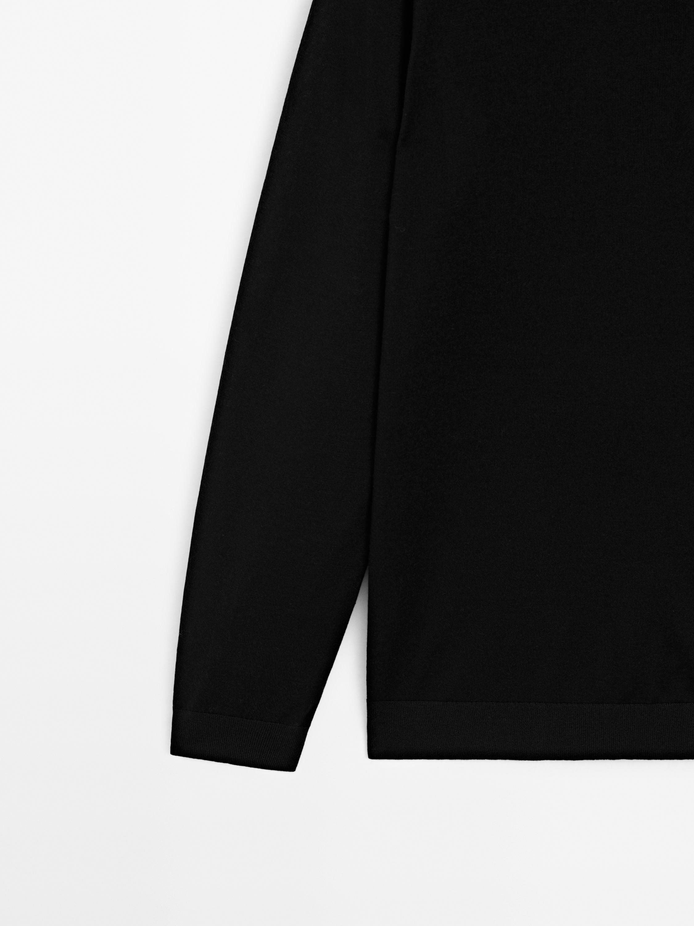 Quarter-zip knit sweater