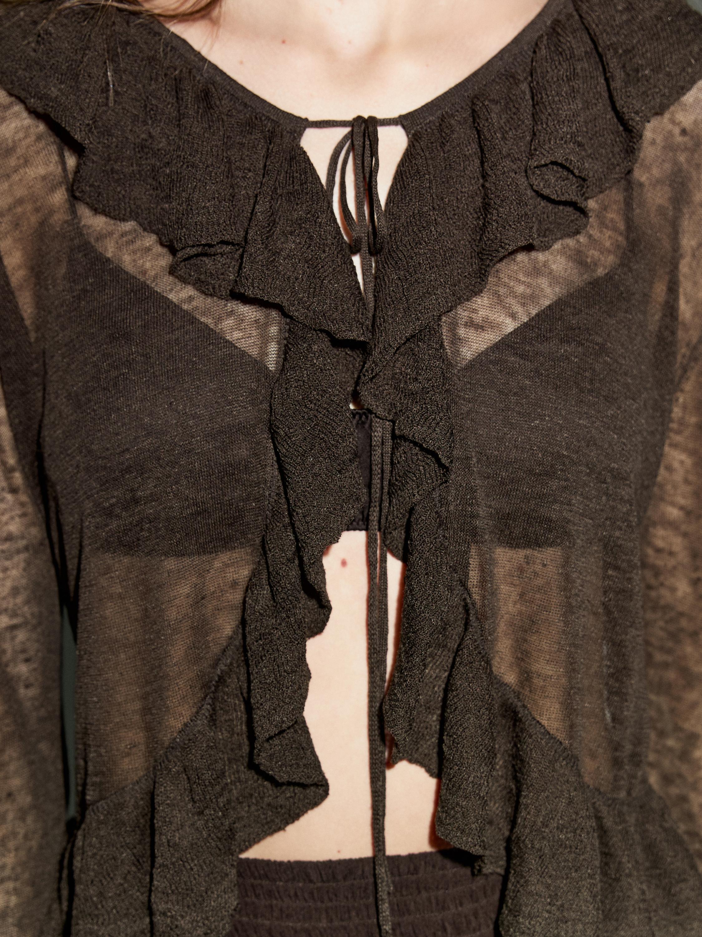 Kardigan ze lněné směsi