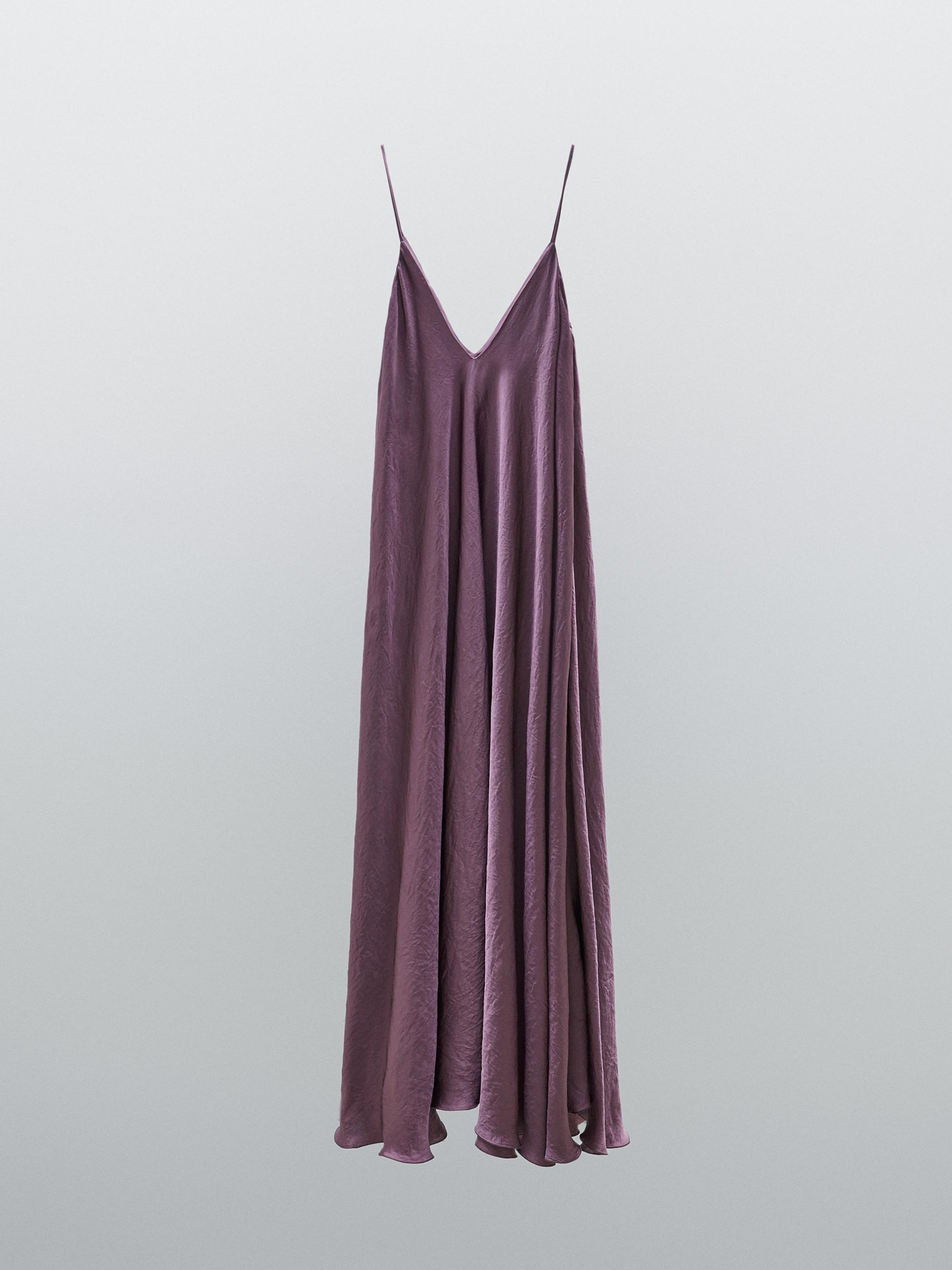 Robe midi fluide satinée - Studio