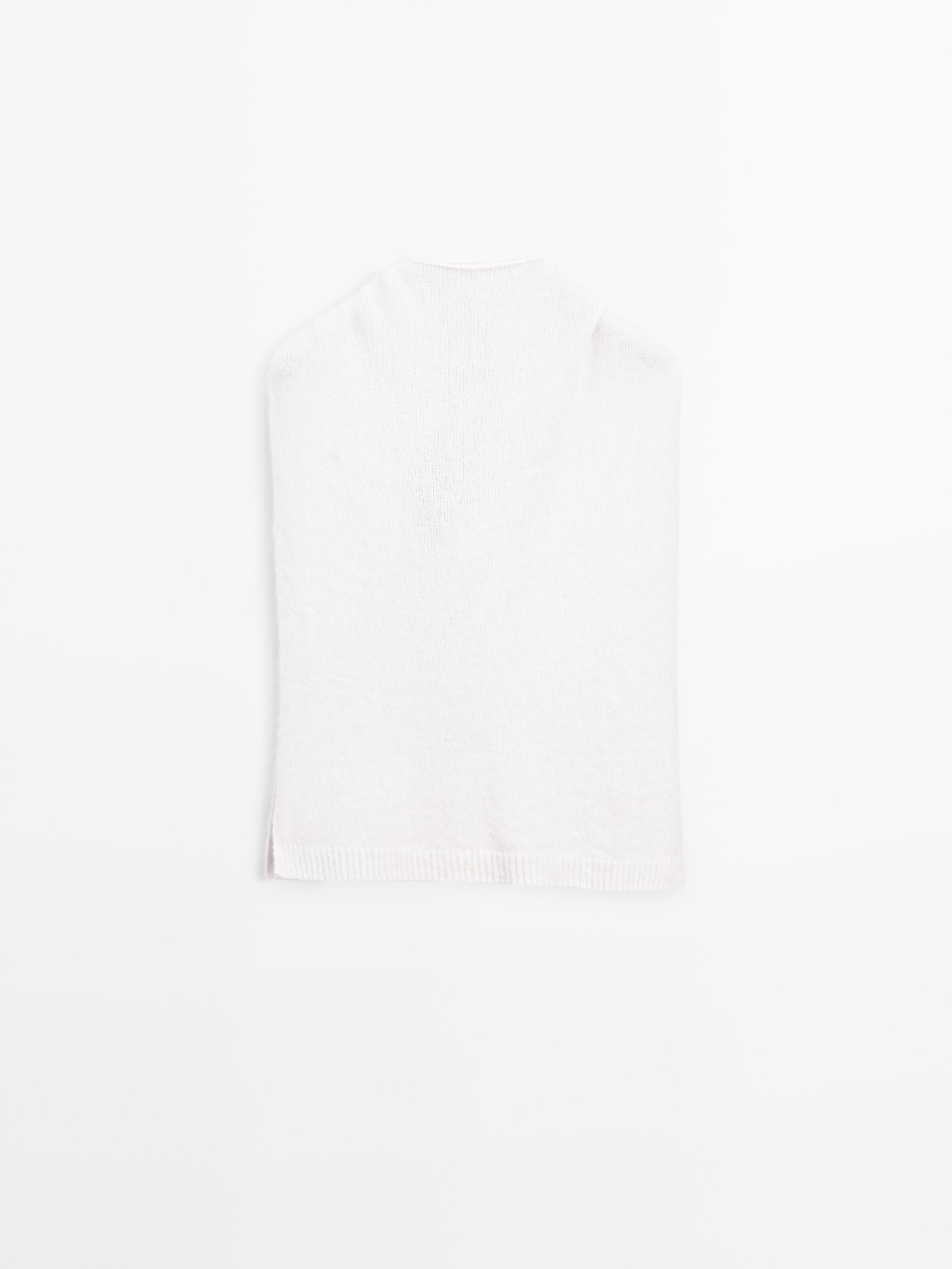 Hooded alpaca blend bib