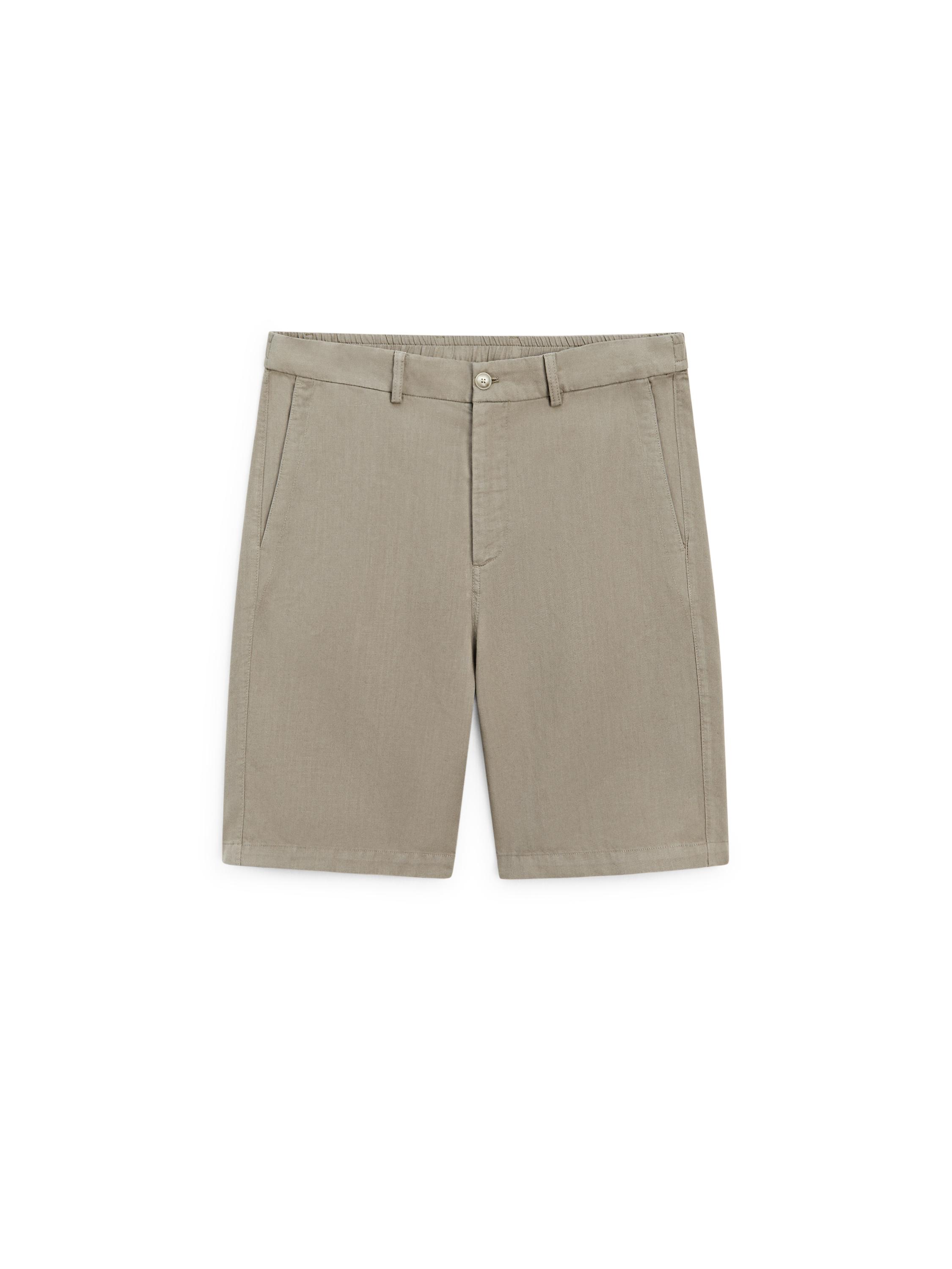 Linen blend Bermuda shorts — PALE KHAKI