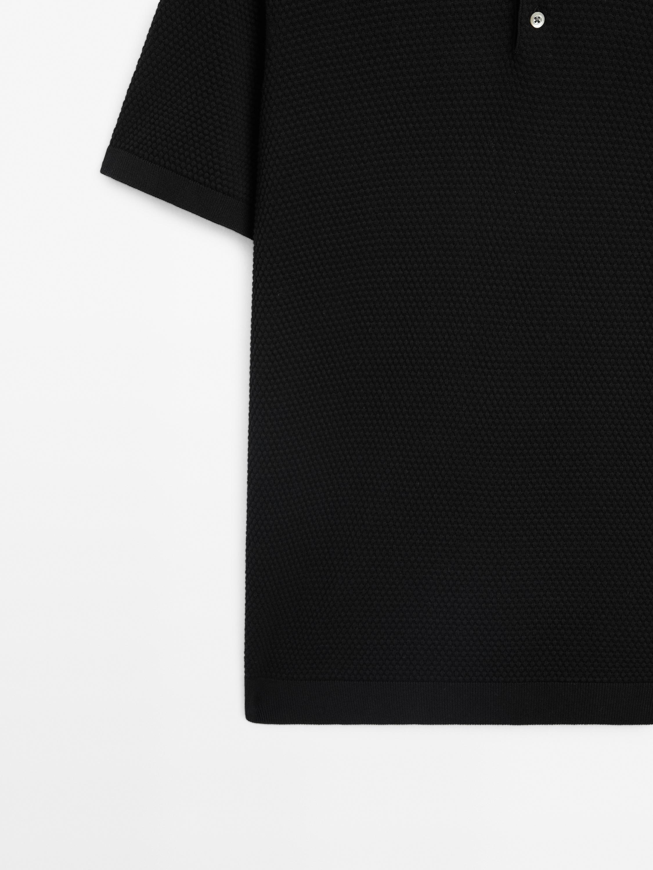 100% cotton knit polo sweater
