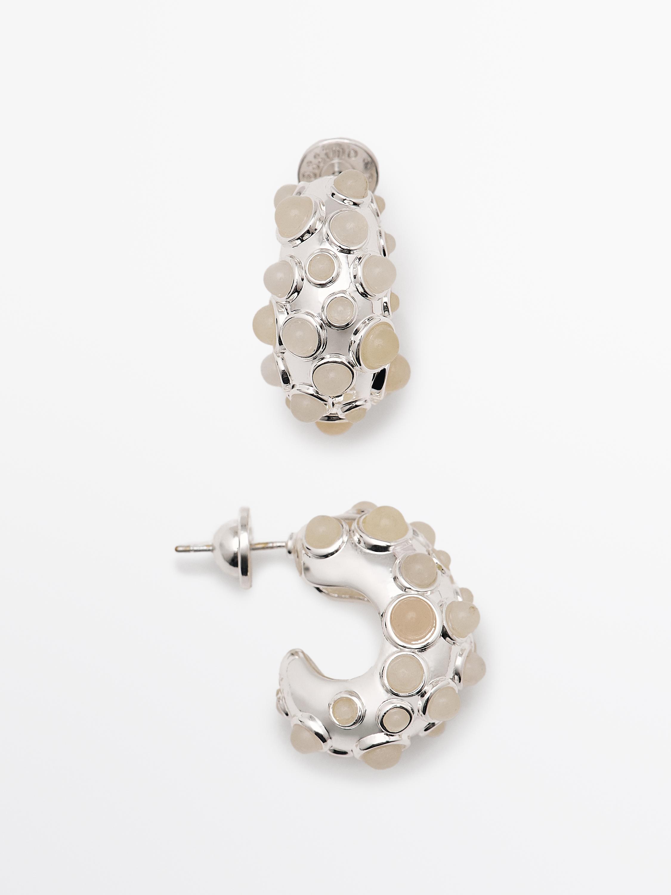 Droplet earrings with stones - Limited Edition