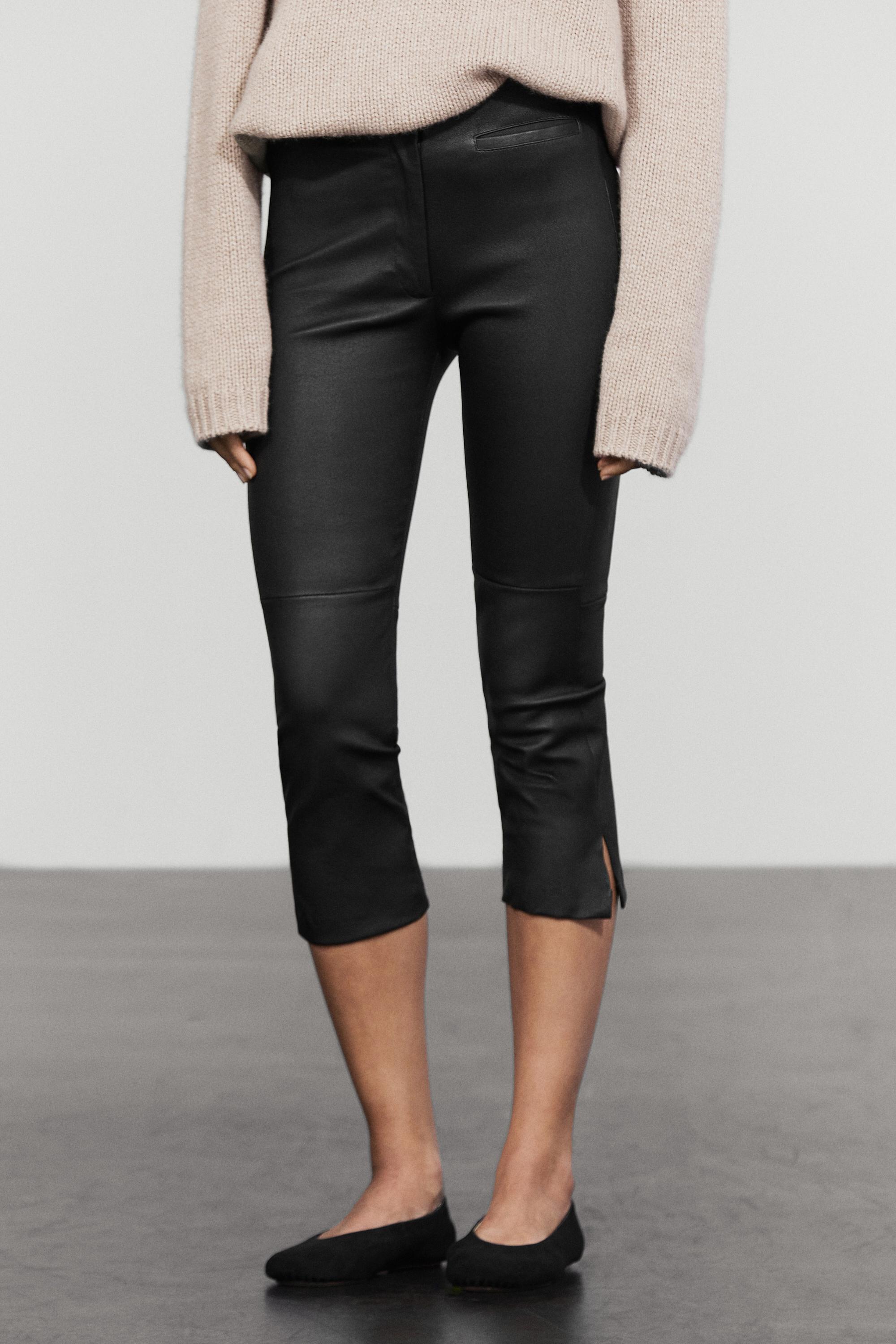 Pantalón capri piel