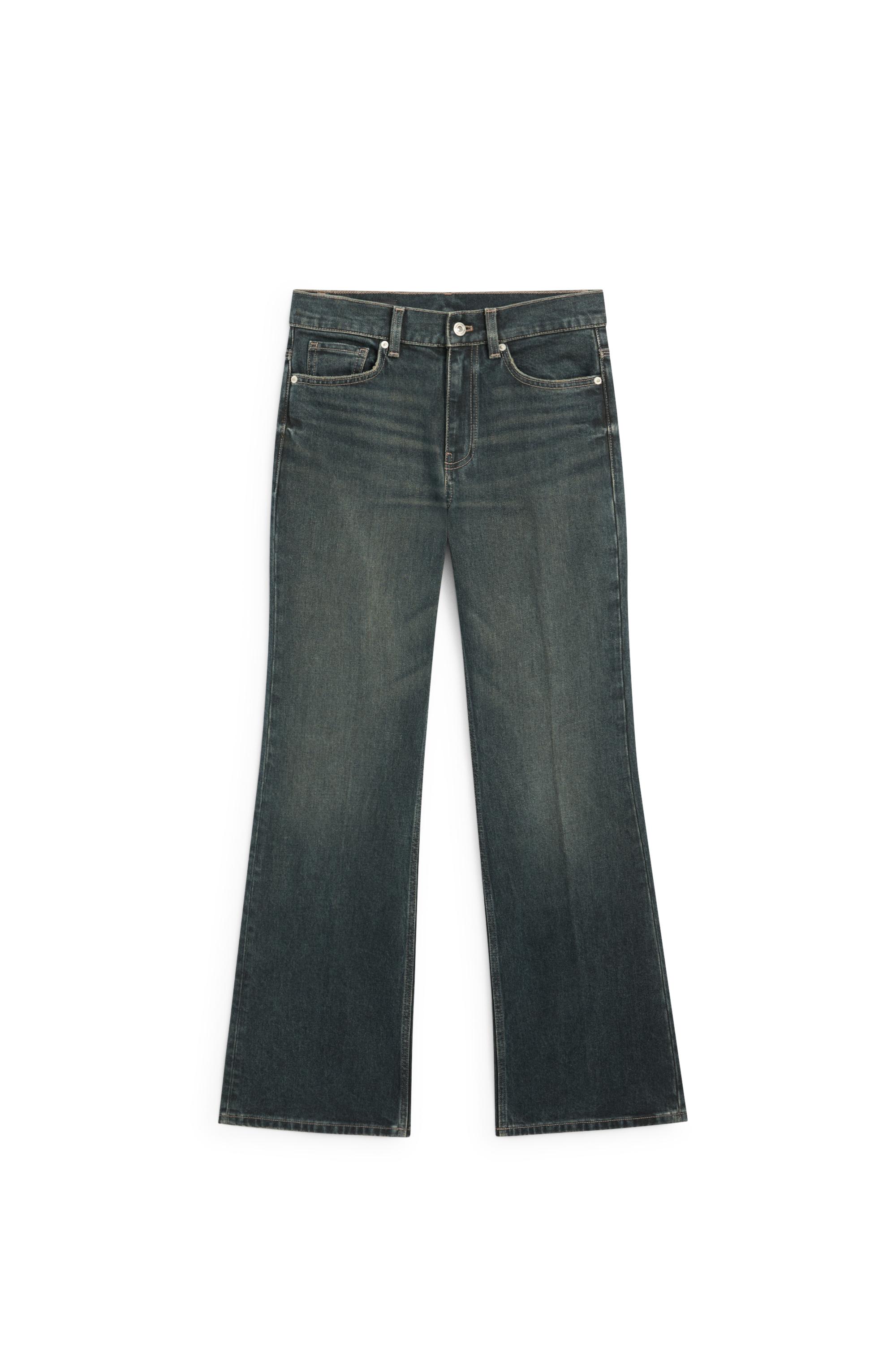 Mid-waist flare fit jeans — Dark blue
