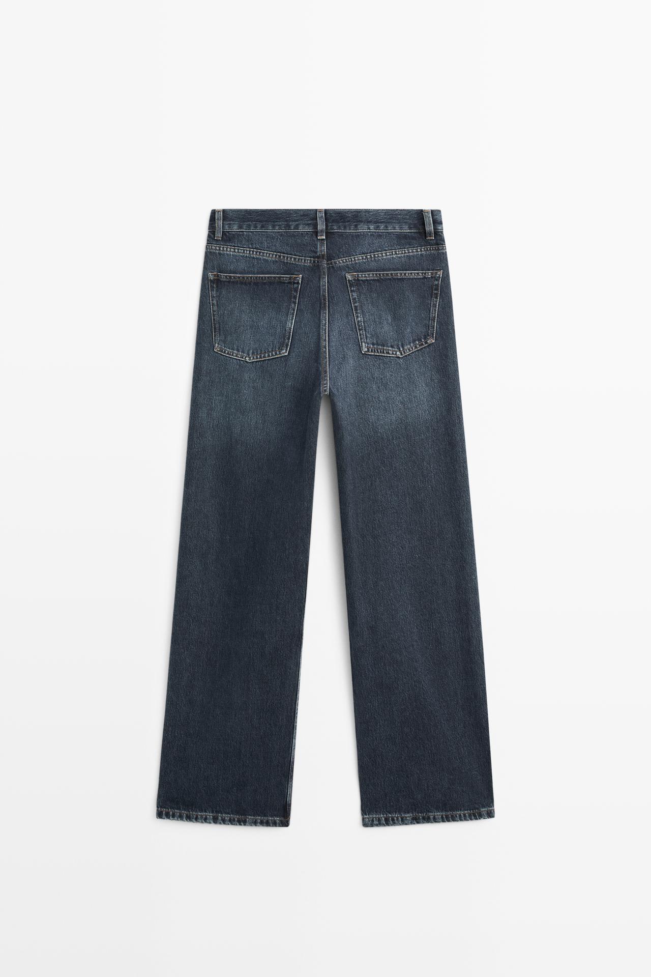 High-waist wide-leg jeans — MEDIUM BLUE