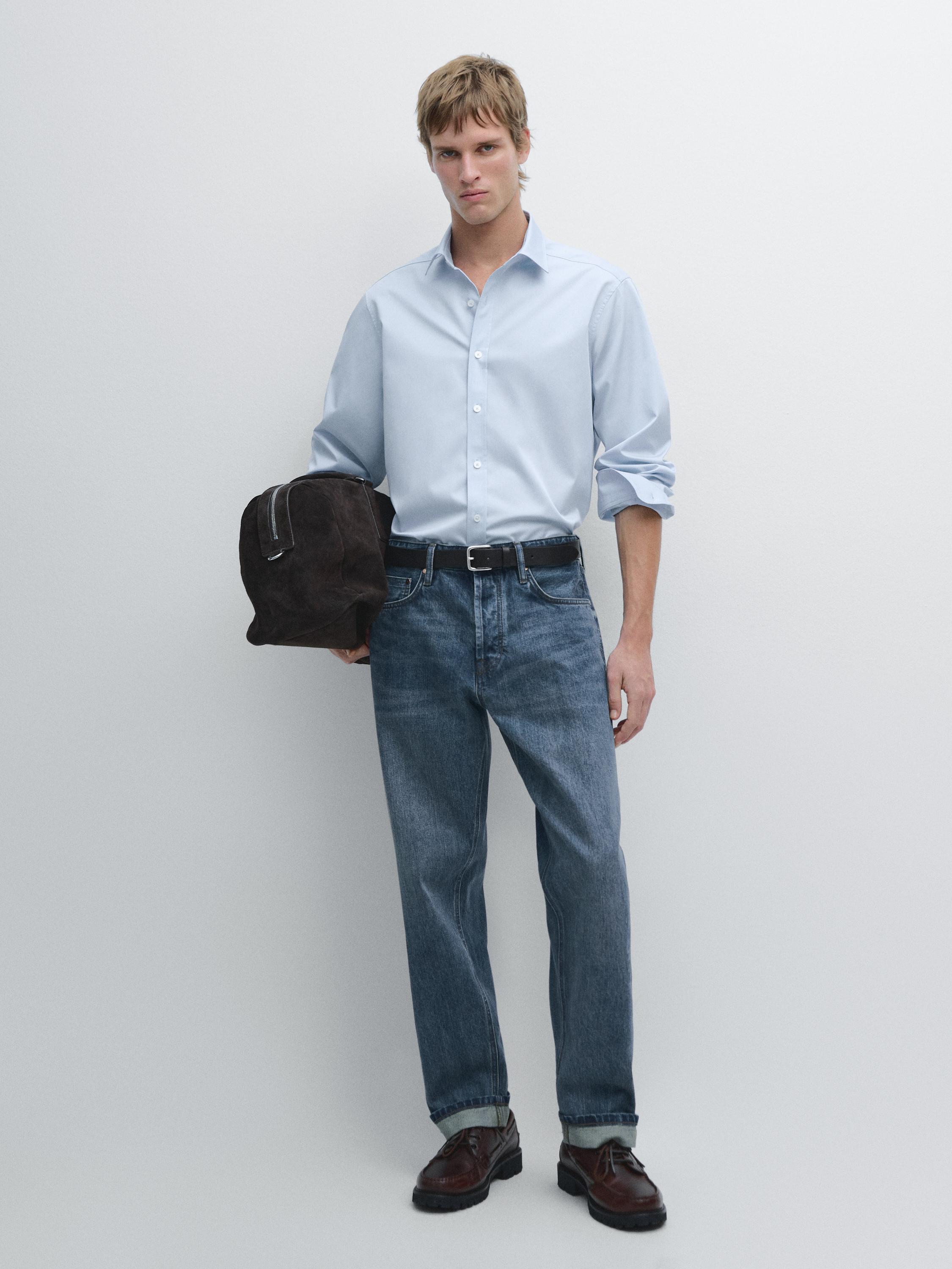 Camisa regular fit 100% algodón