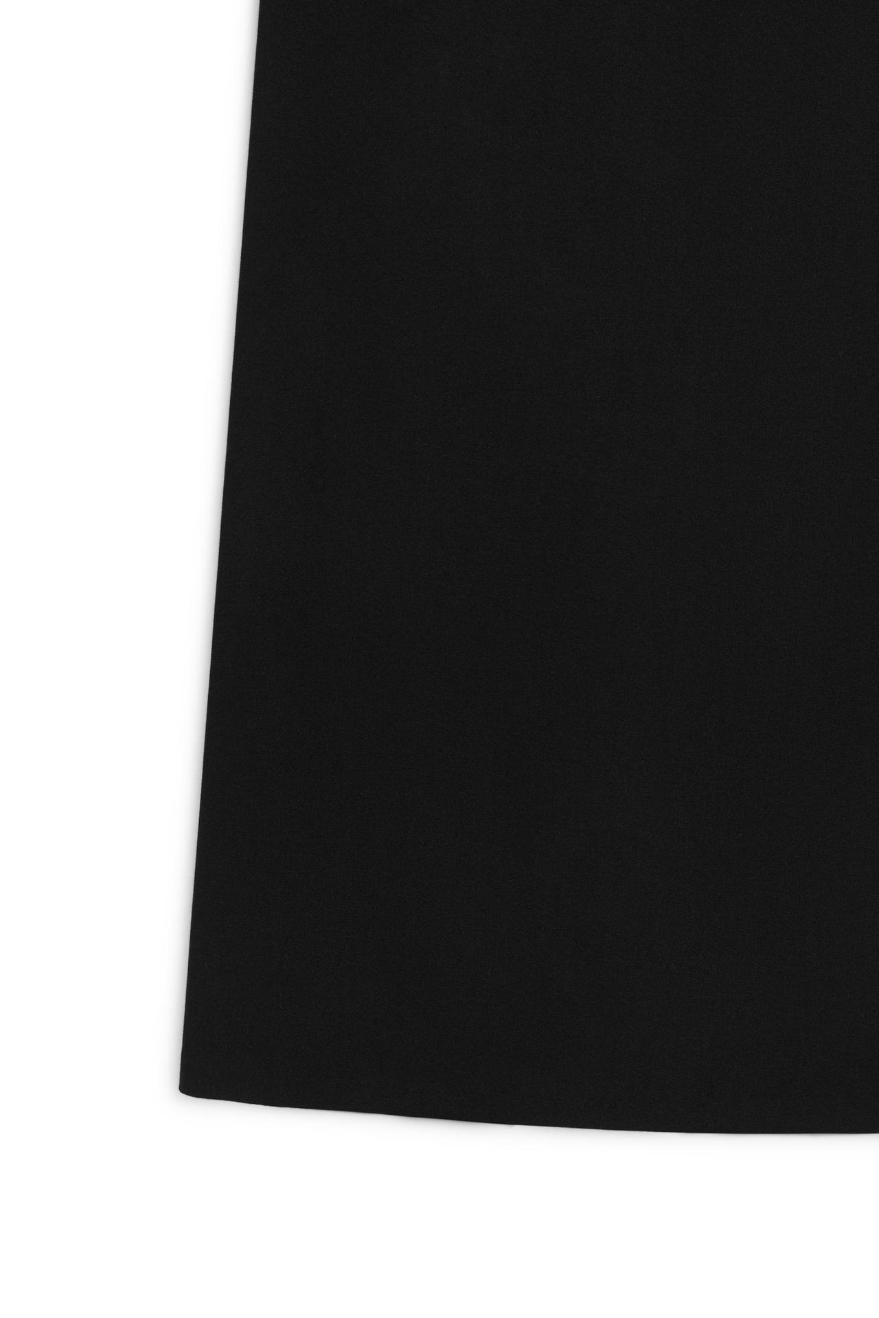 Stretch wool blend long skirt - LIMITED EDITION — BLACK